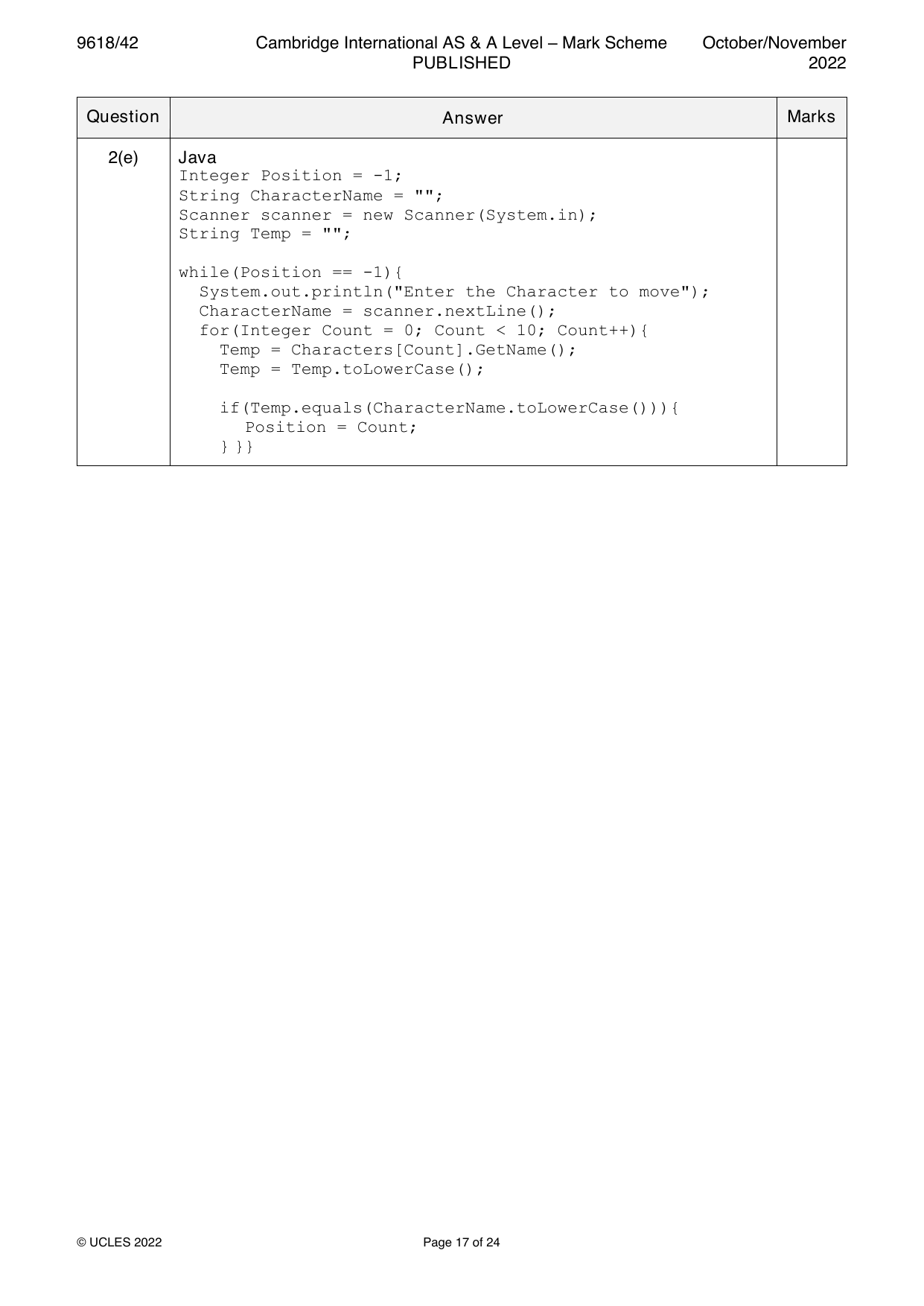 9618-2022-on-42-q02 official mark scheme page