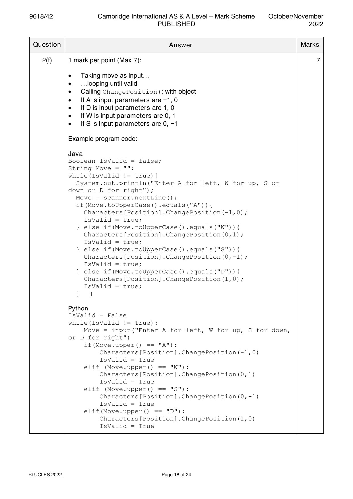9618-2022-on-42-q02 official mark scheme page