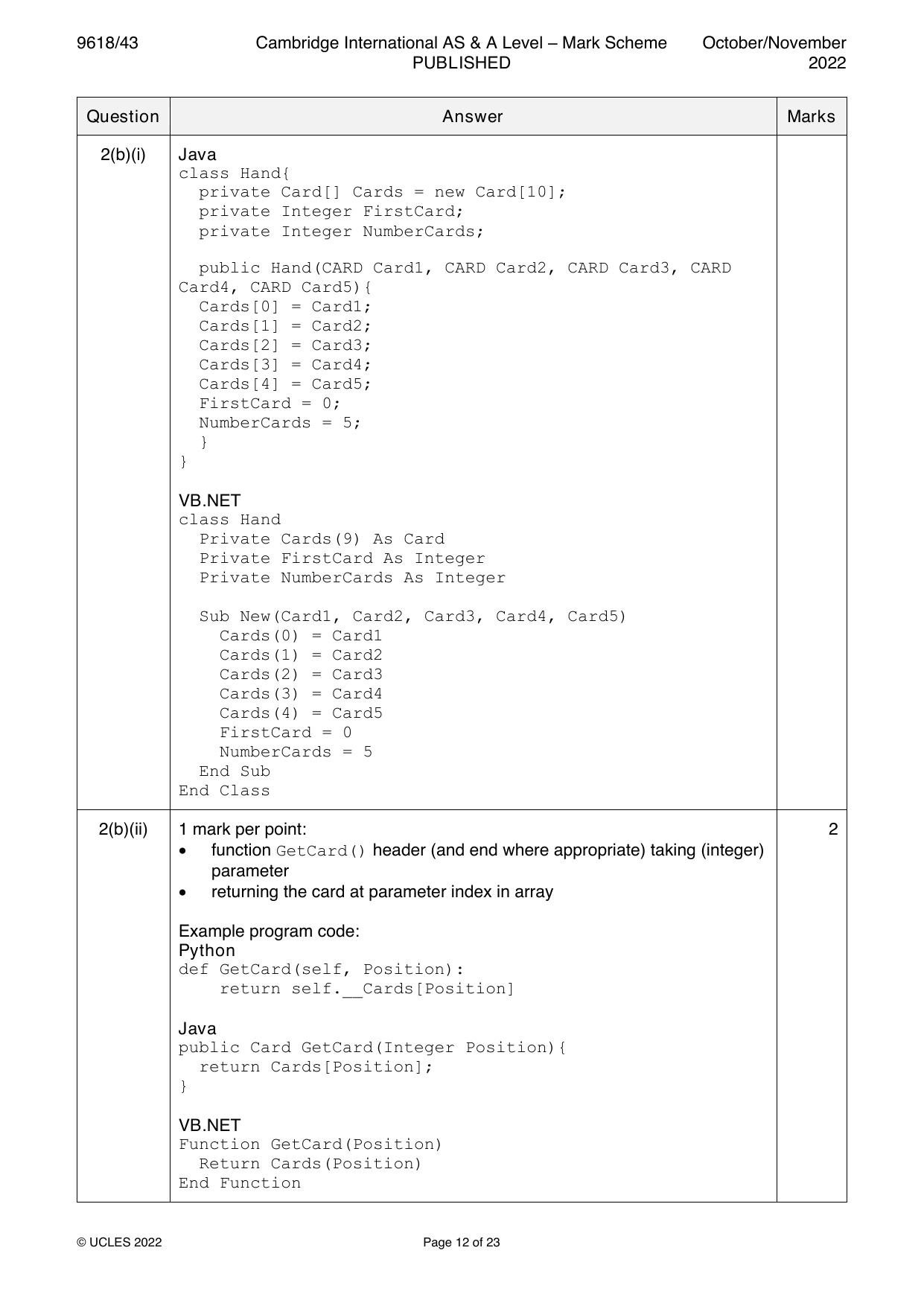 9618-2022-on-43-q02 official mark scheme page