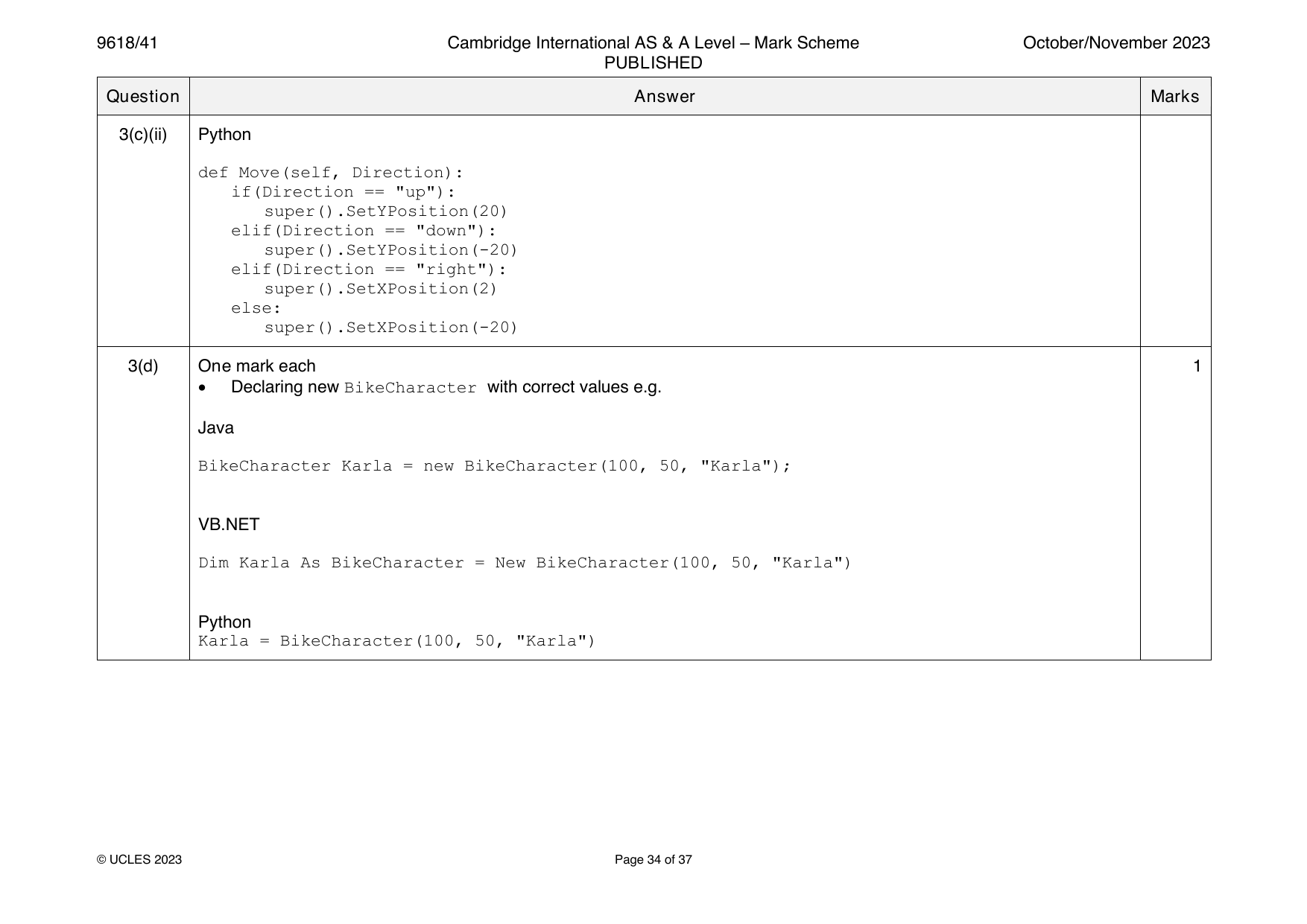 9618-2023-on-41-q03 official mark scheme page