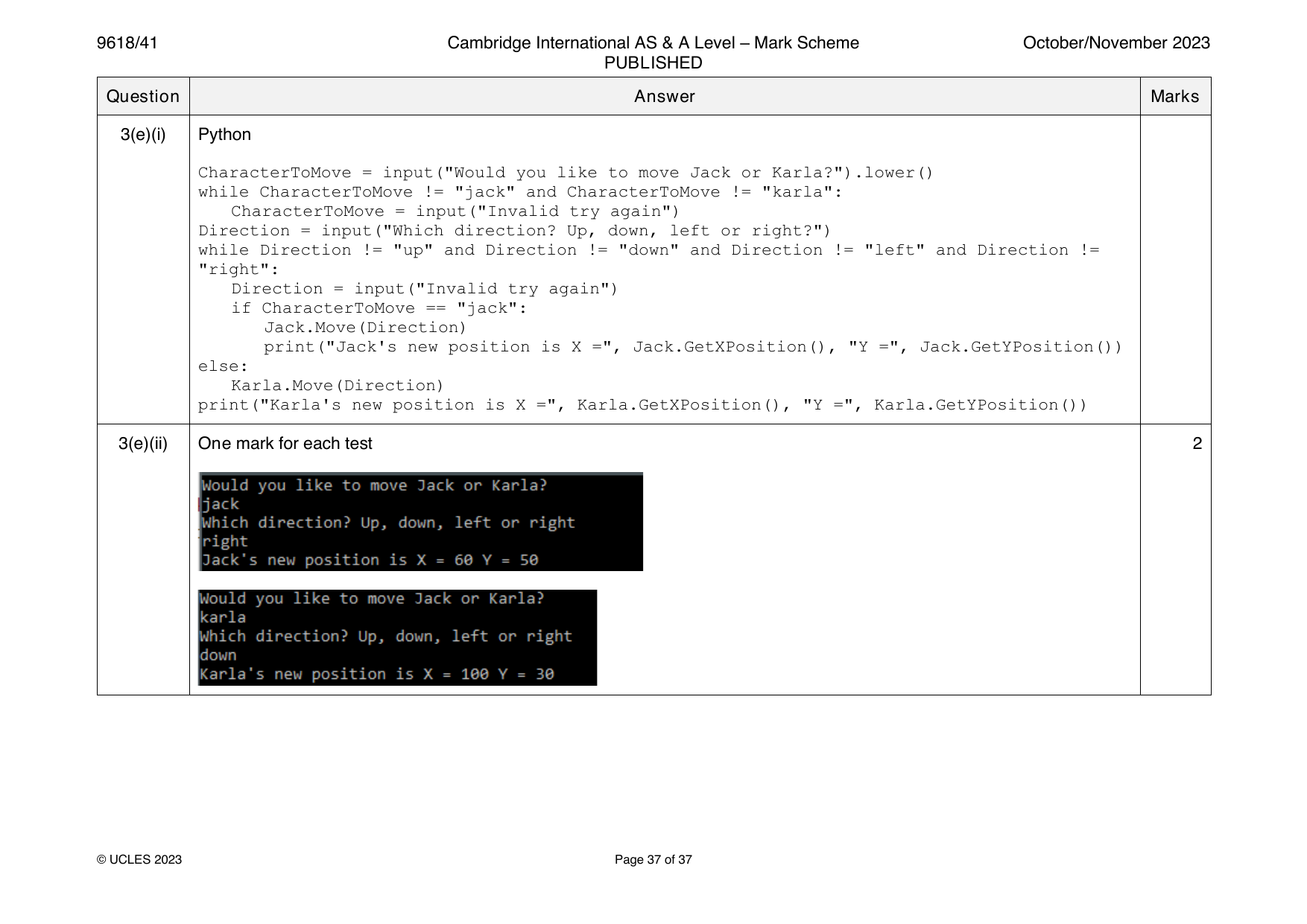 9618-2023-on-41-q03 official mark scheme page