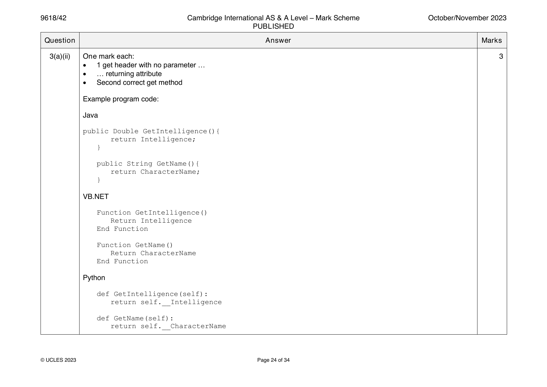 9618-2023-on-42-q03 official mark scheme page