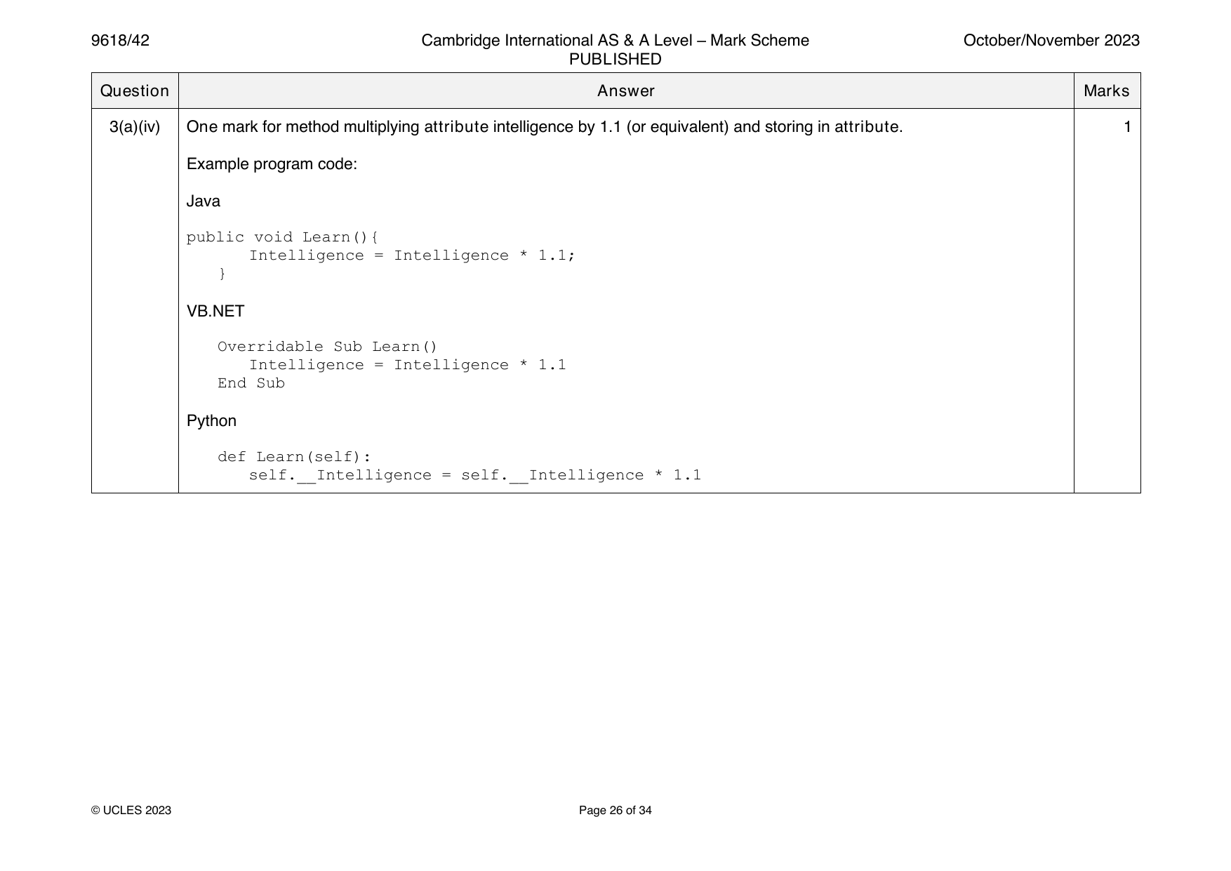 9618-2023-on-42-q03 official mark scheme page
