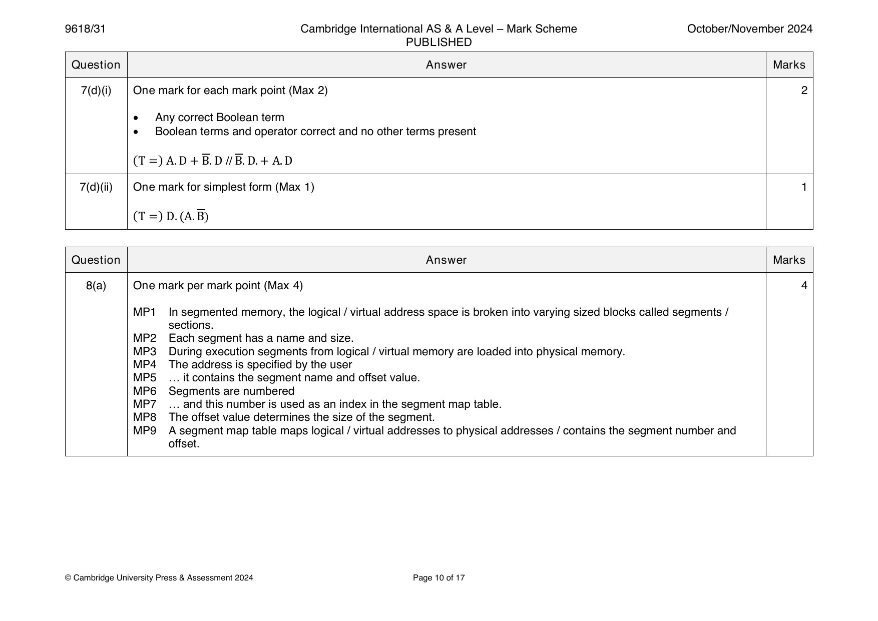 9618-2024-on-31-q08 official mark scheme page