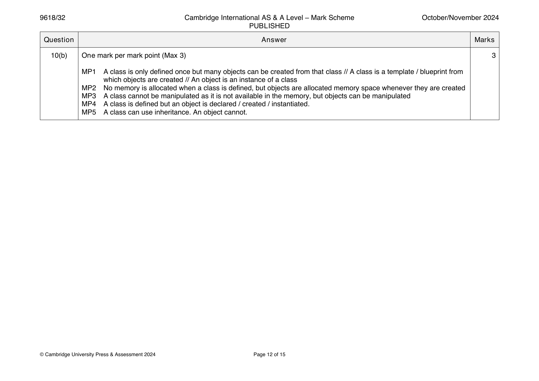 9618-2024-on-32-q10 official mark scheme page