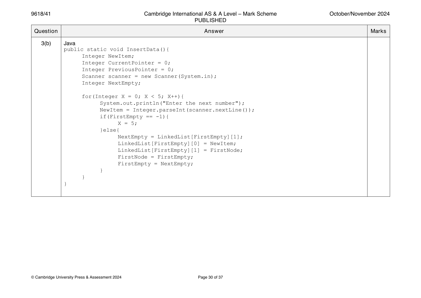 9618-2024-on-41-q03 official mark scheme page