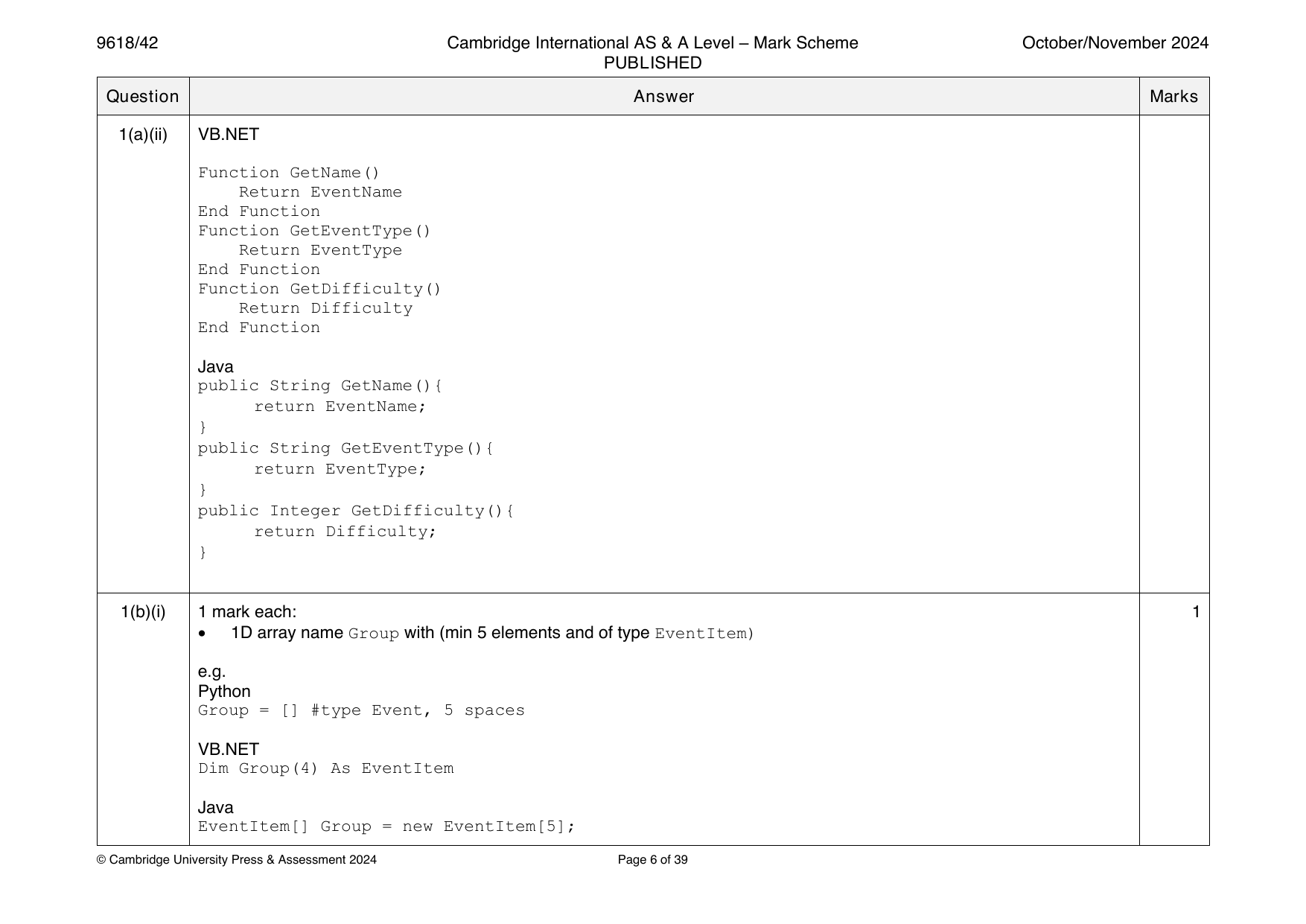 9618-2024-on-42-q01 official mark scheme page