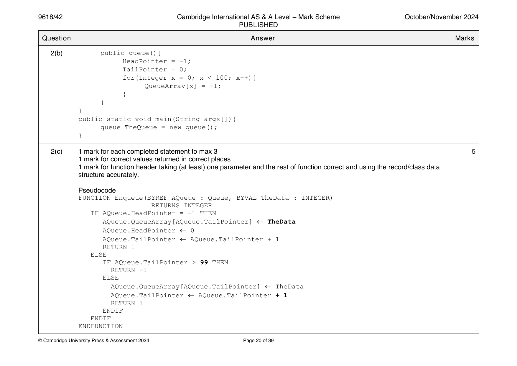 9618-2024-on-42-q02 official mark scheme page