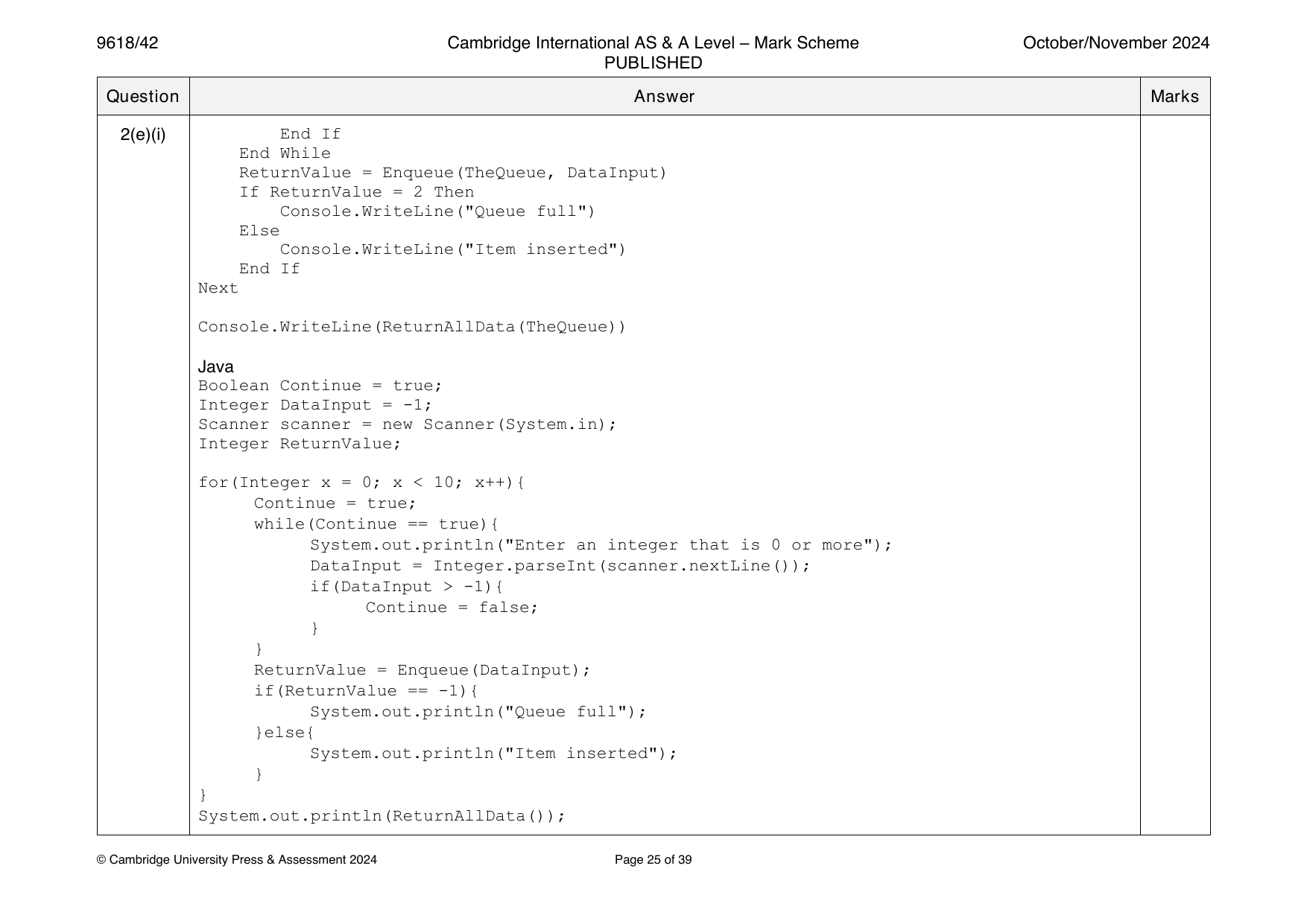9618-2024-on-42-q02 official mark scheme page