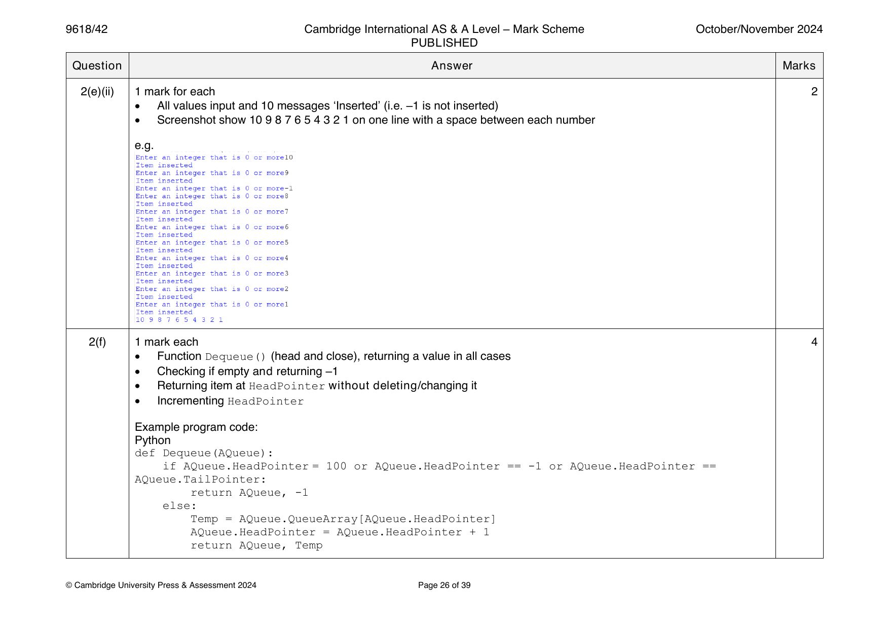 9618-2024-on-42-q02 official mark scheme page