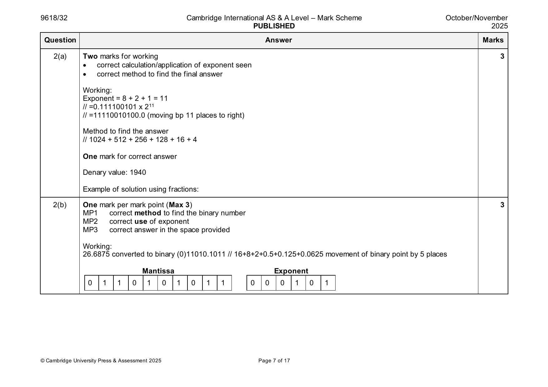 9618-2025-on-32-q02 official mark scheme page