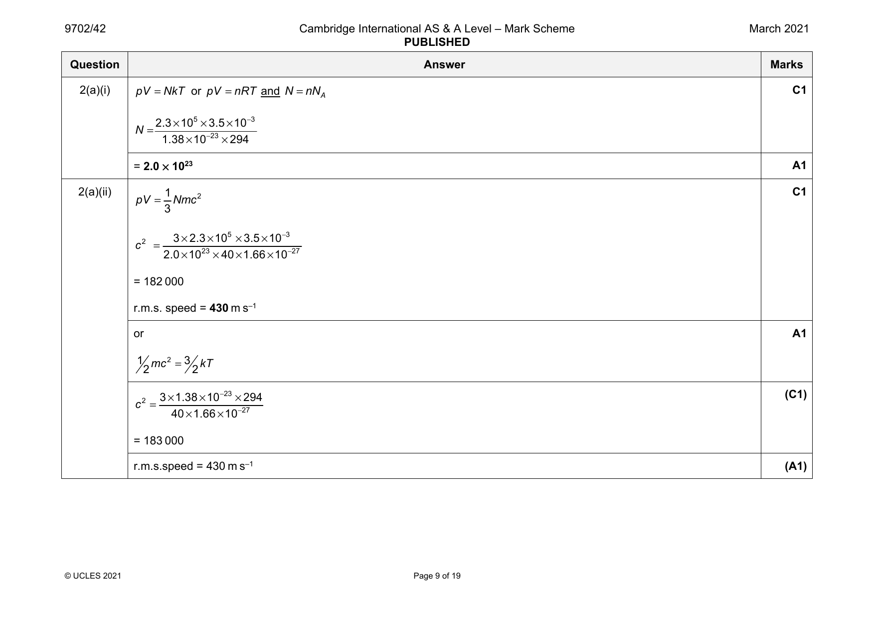 9702-2021-m-42-q03 official mark scheme page