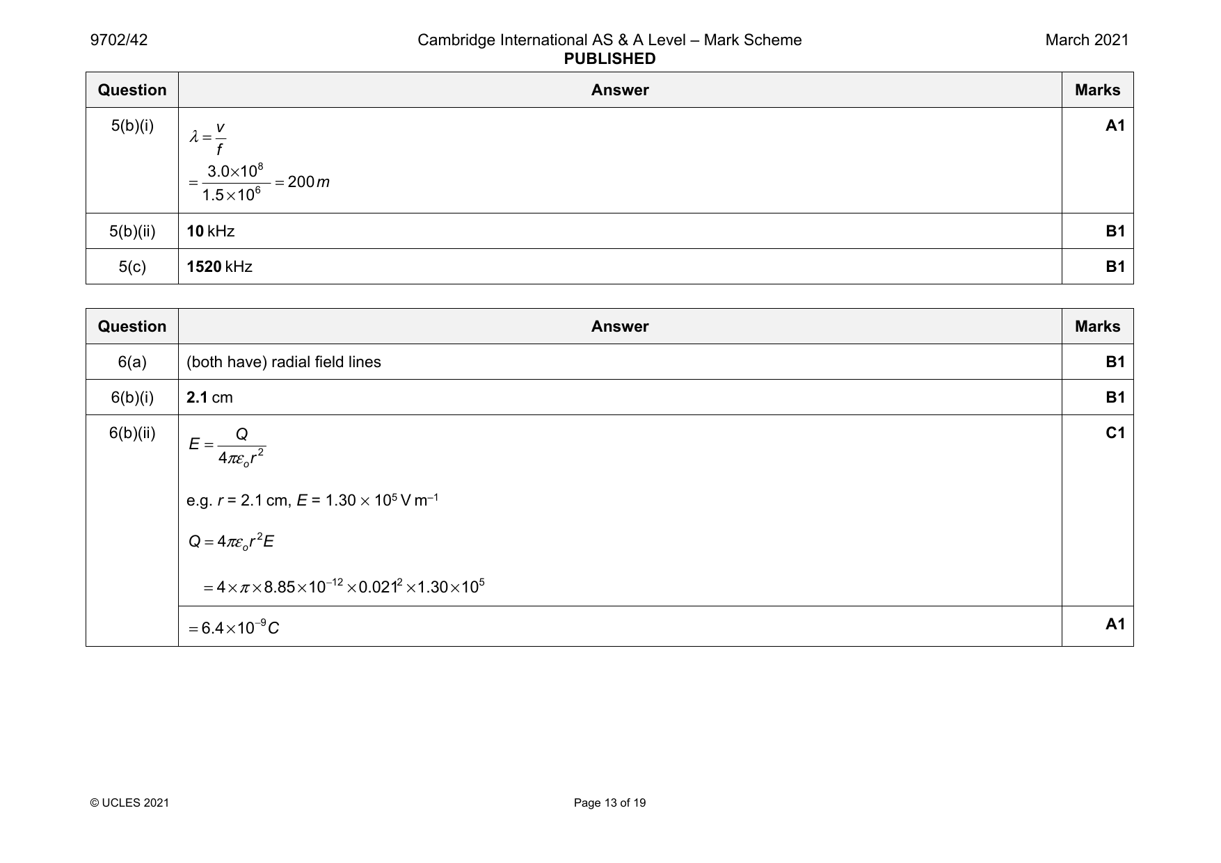 9702-2021-m-42-q06 official mark scheme page
