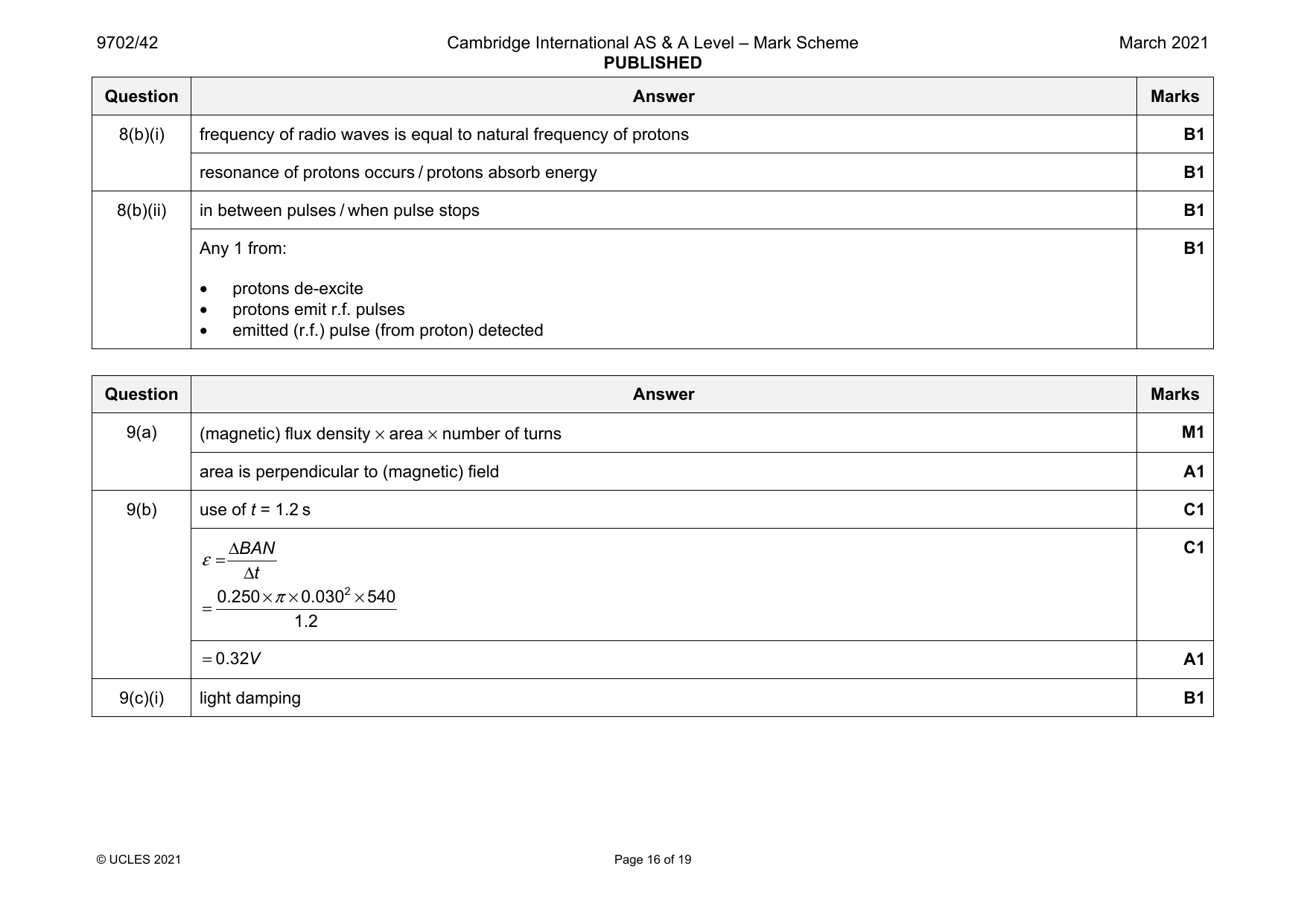 9702-2021-m-42-q09 official mark scheme page