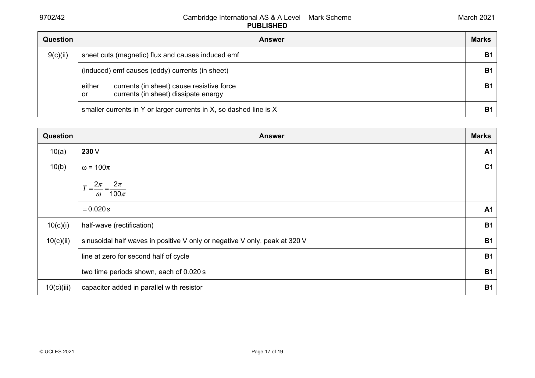 9702-2021-m-42-q09 official mark scheme page