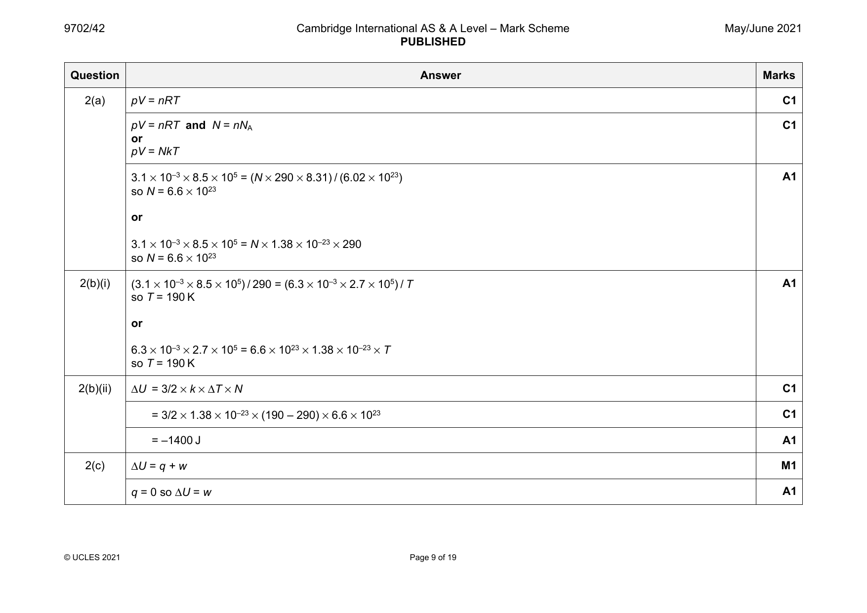 9702-2021-mj-42-q02 official mark scheme page