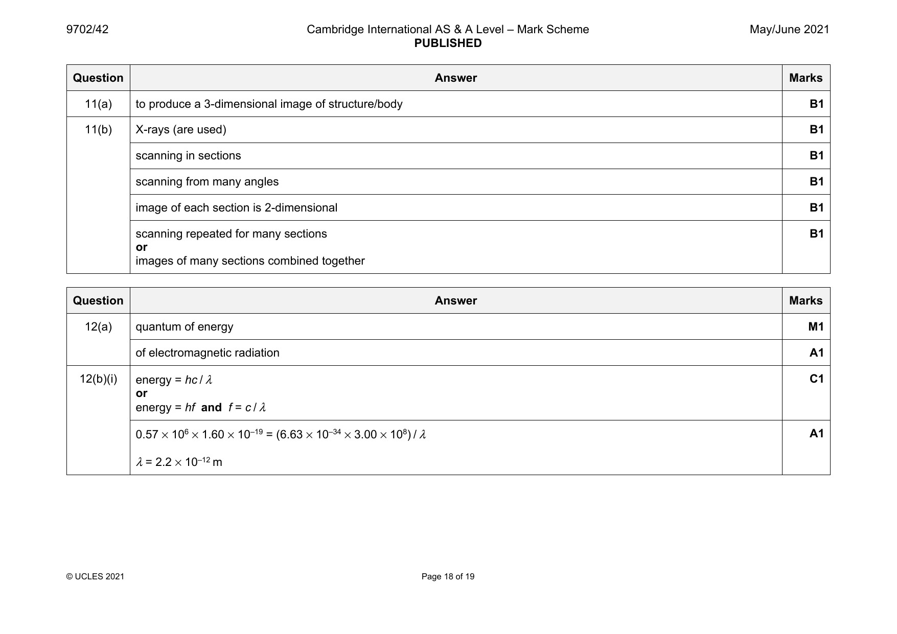 9702-2021-mj-42-q12 official mark scheme page