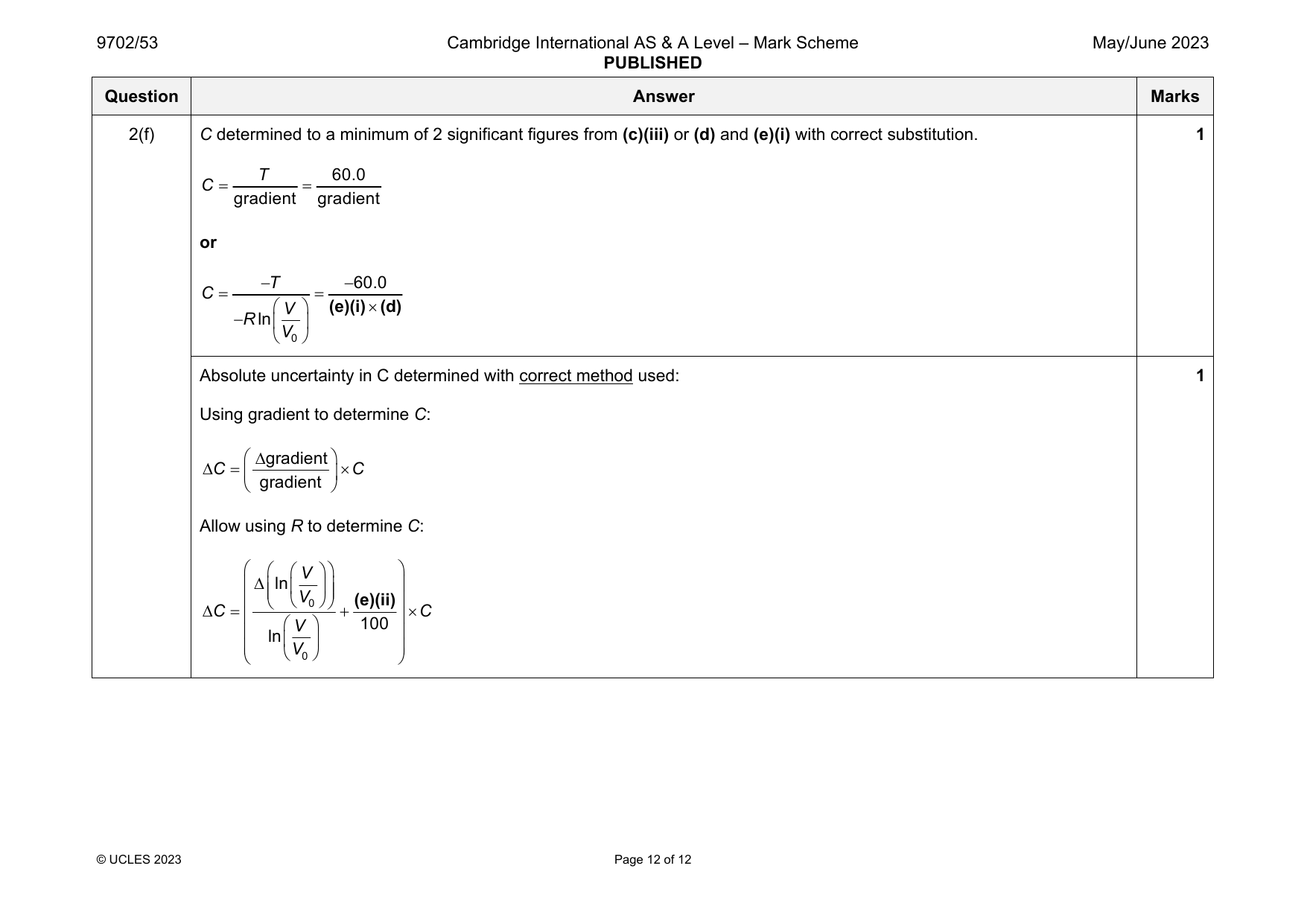 9702-2023-mj-53-q02 official mark scheme page