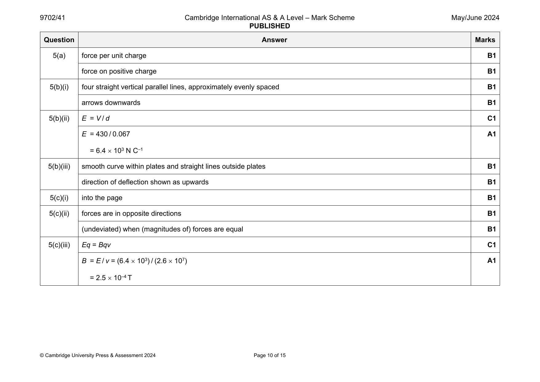 9702-2024-mj-41-q05 official mark scheme page