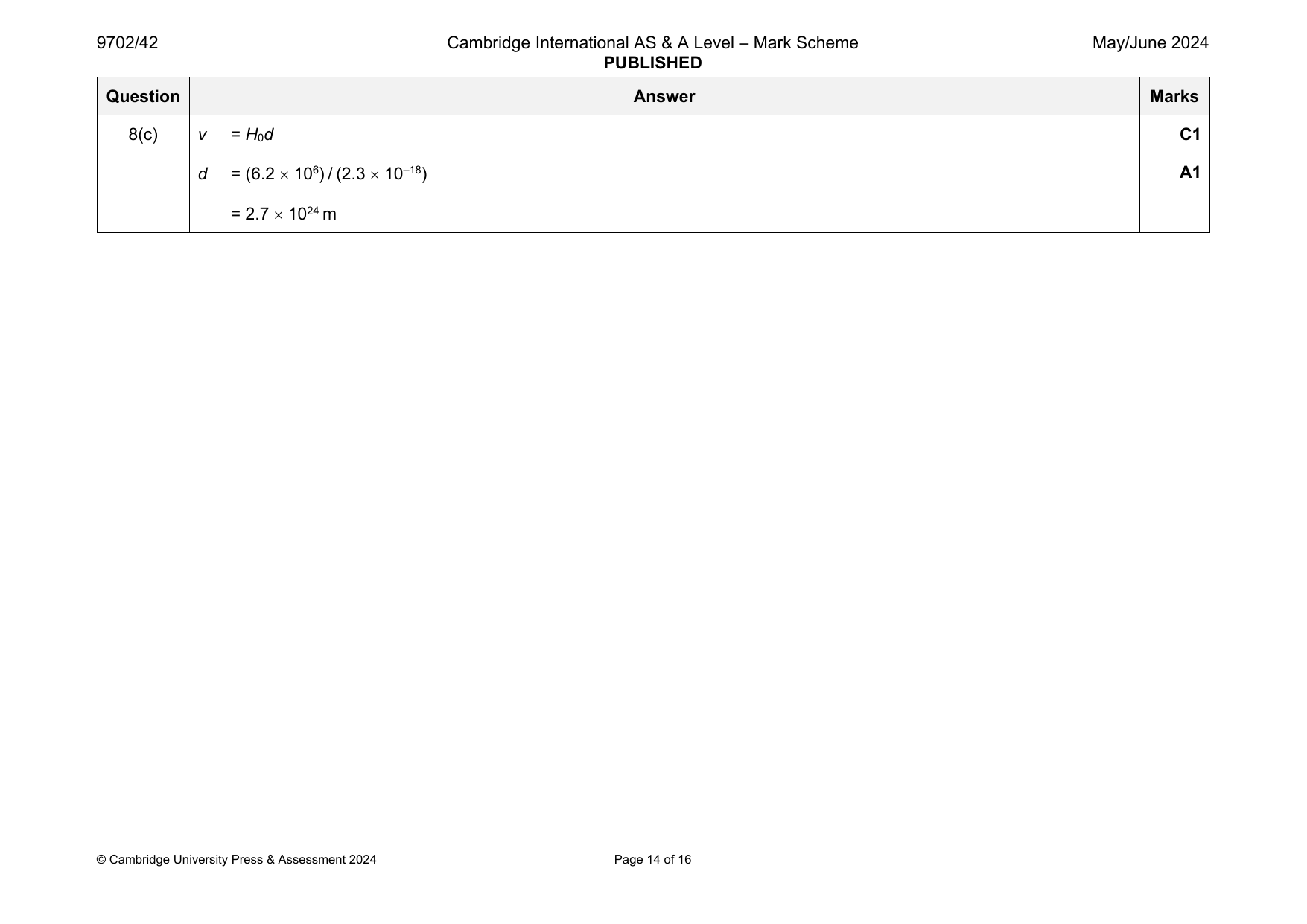 9702-2024-mj-42-q08 official mark scheme page