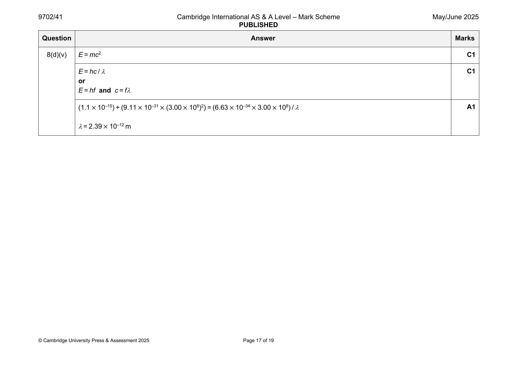 9702-2025-mj-41-q08 official mark scheme page