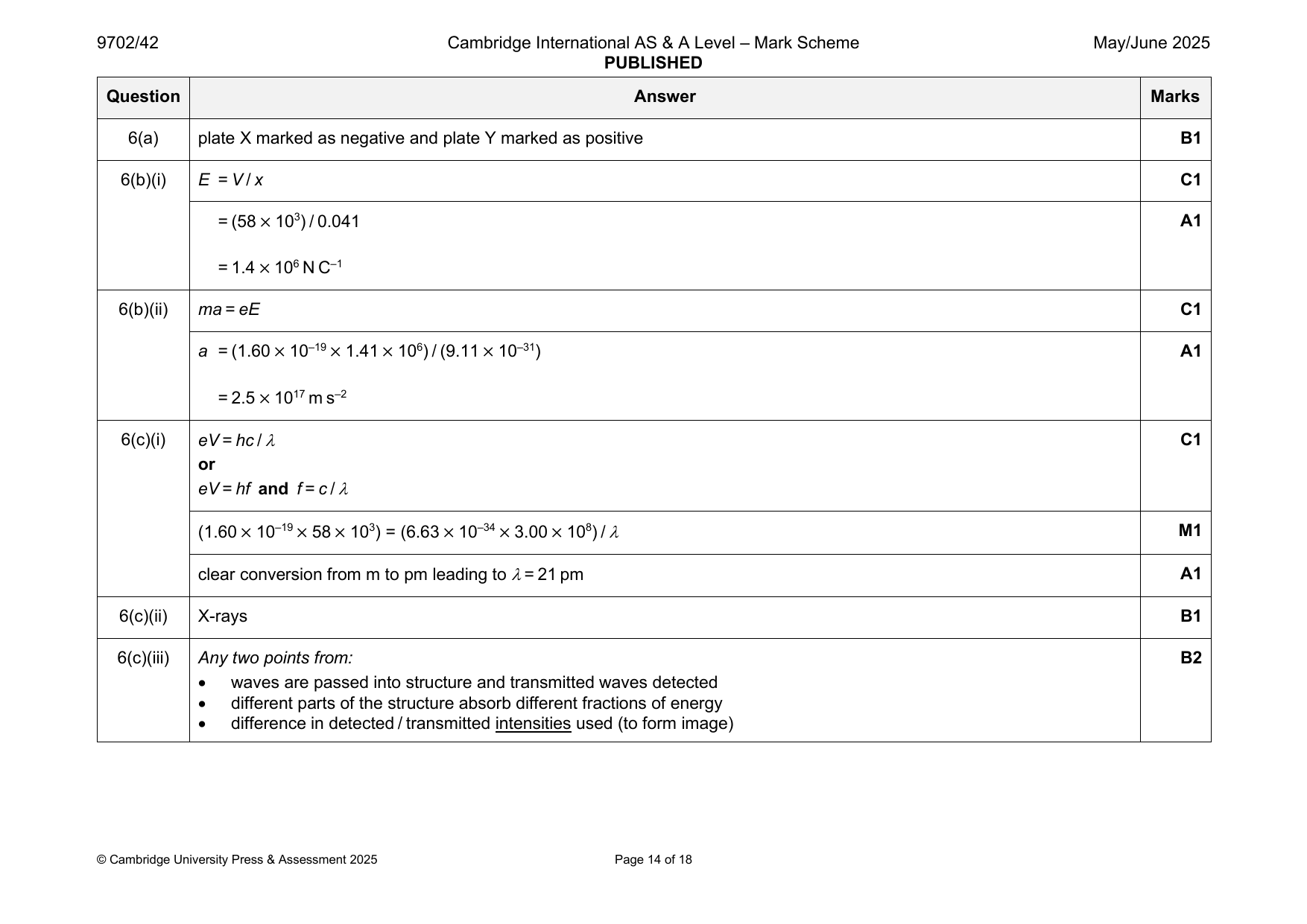 9702-2025-mj-42-q06 official mark scheme page