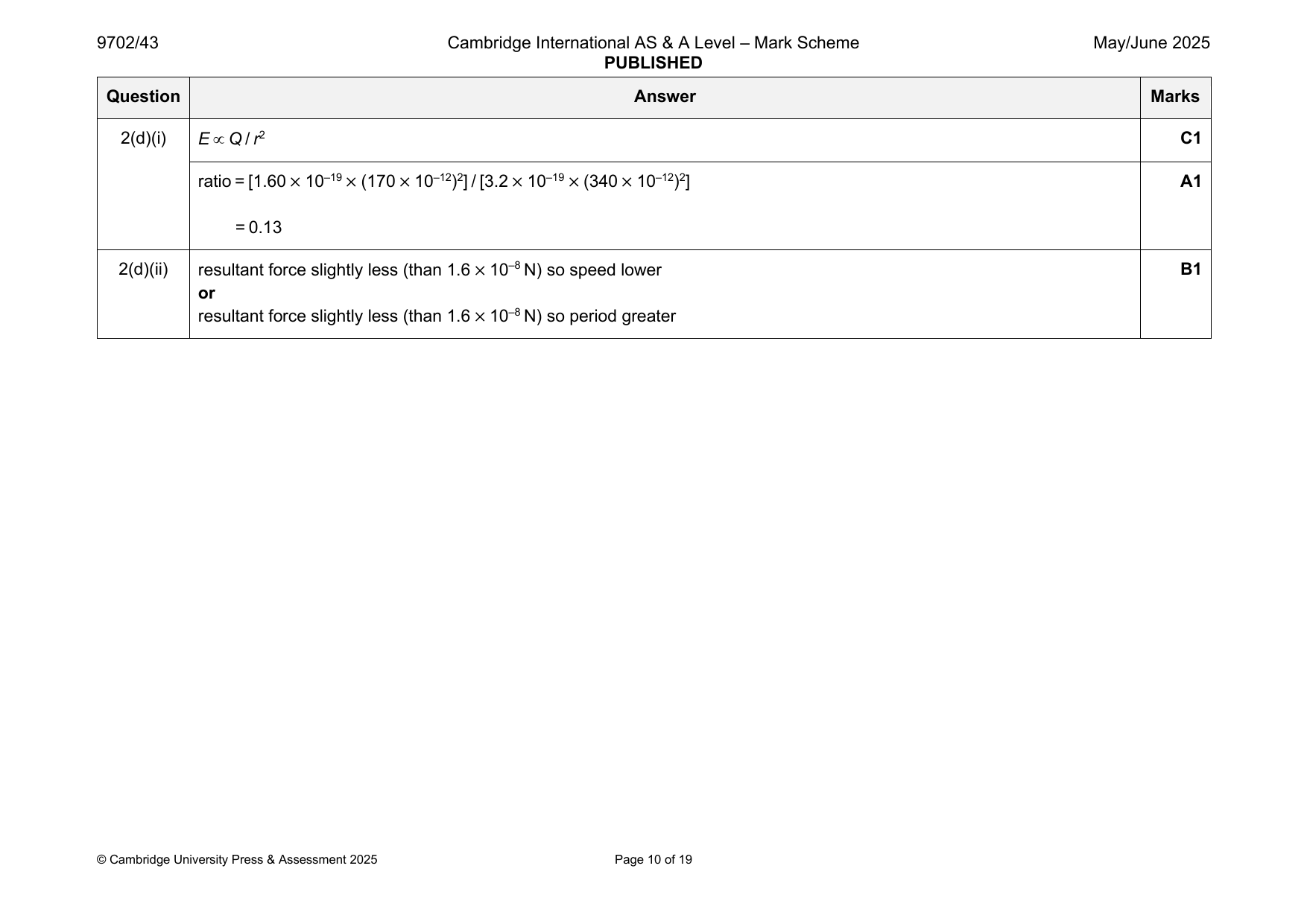 9702-2025-mj-43-q02 official mark scheme page