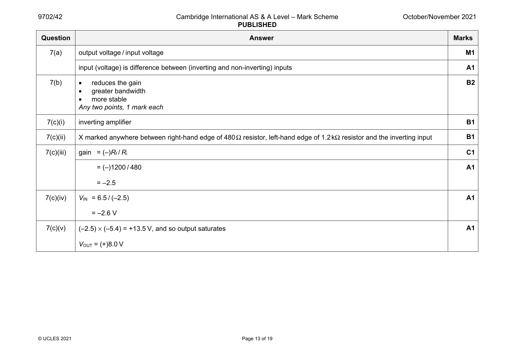 9702-2021-on-42-q07 official mark scheme page