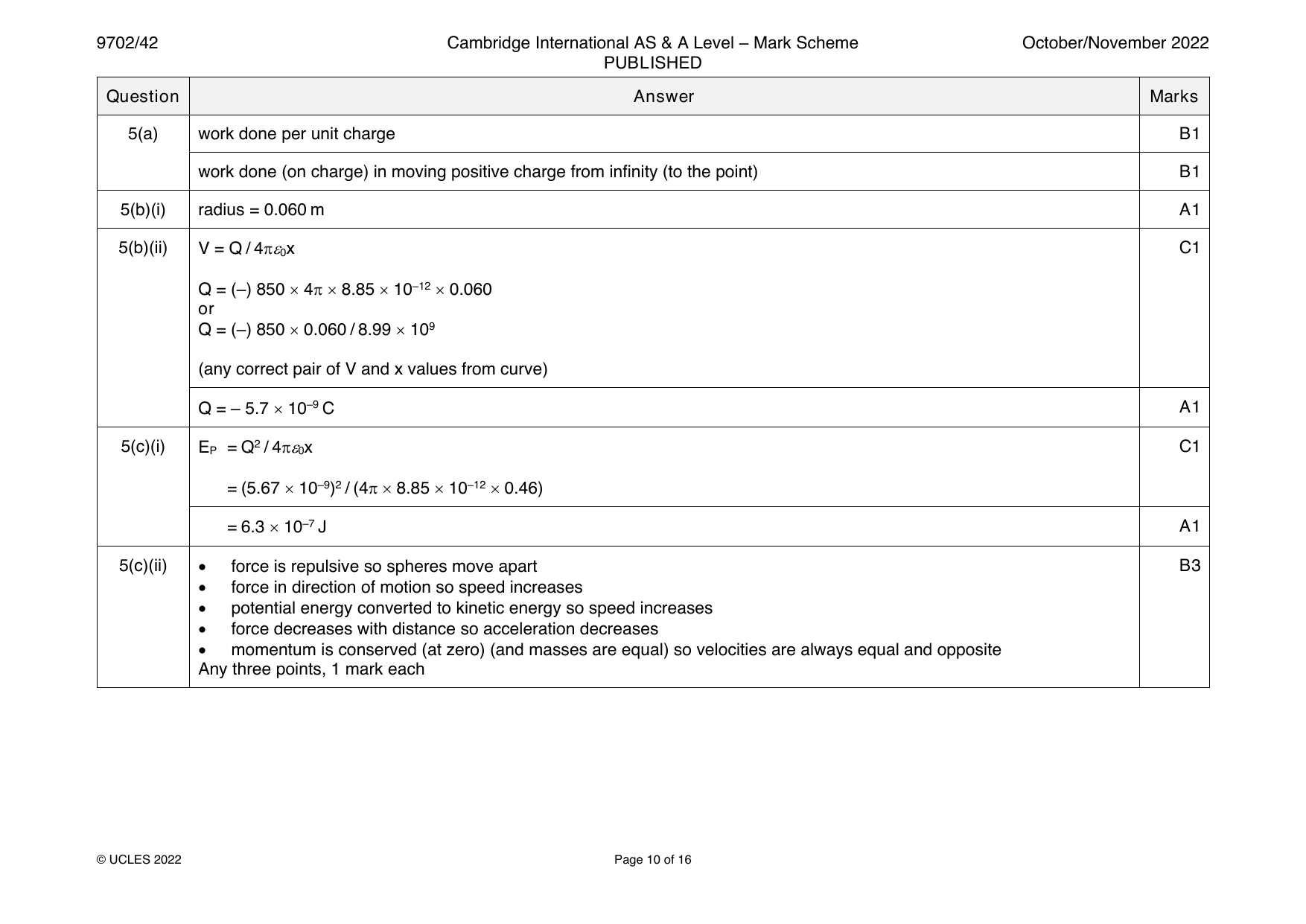 9702-2022-on-42-q05 official mark scheme page