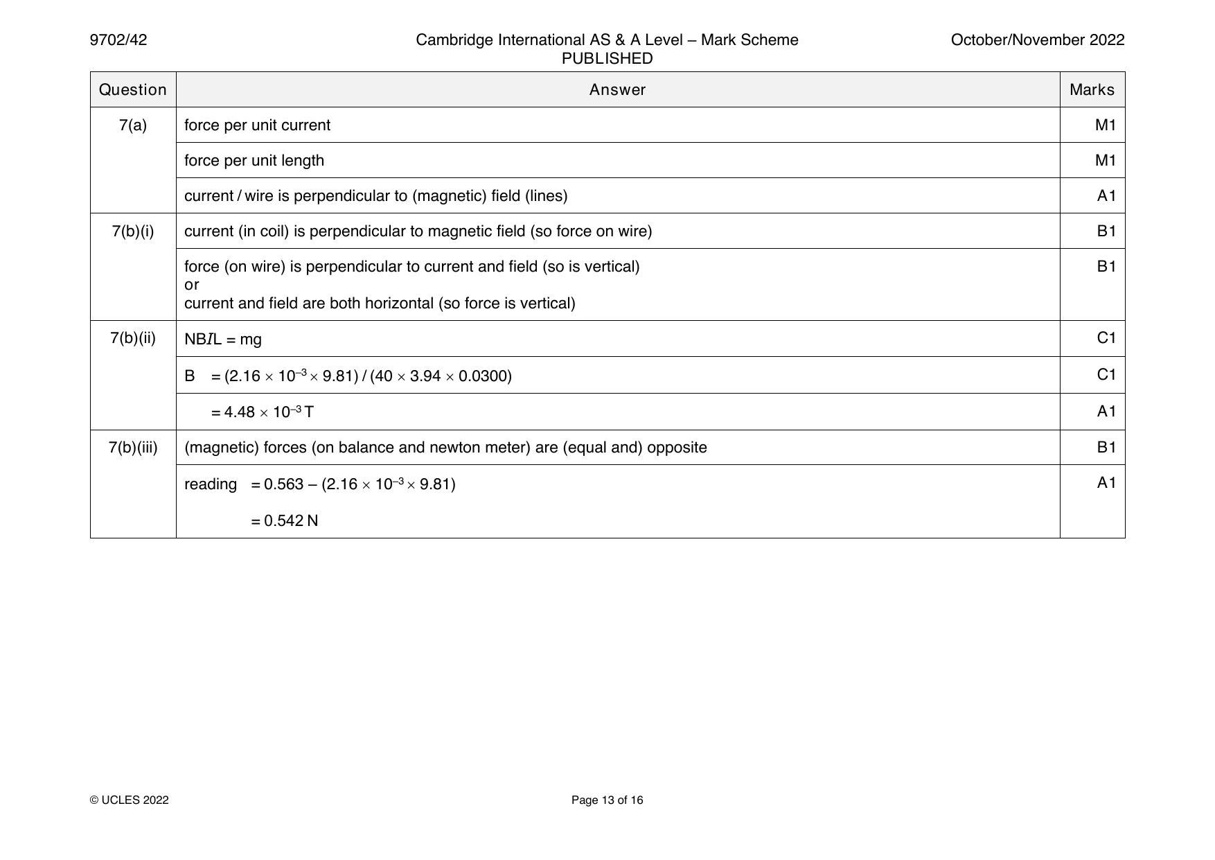 9702-2022-on-42-q07 official mark scheme page