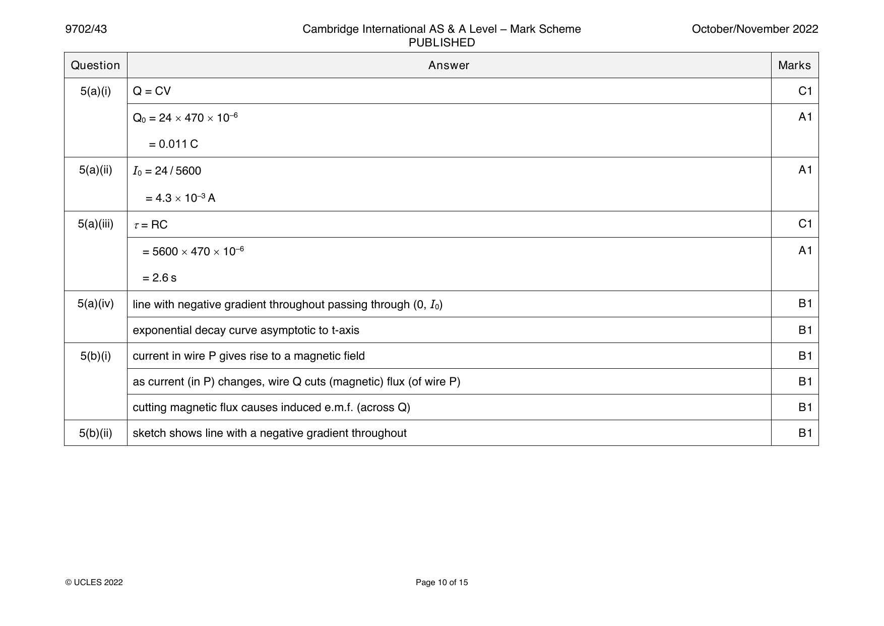 9702-2022-on-43-q05 official mark scheme page