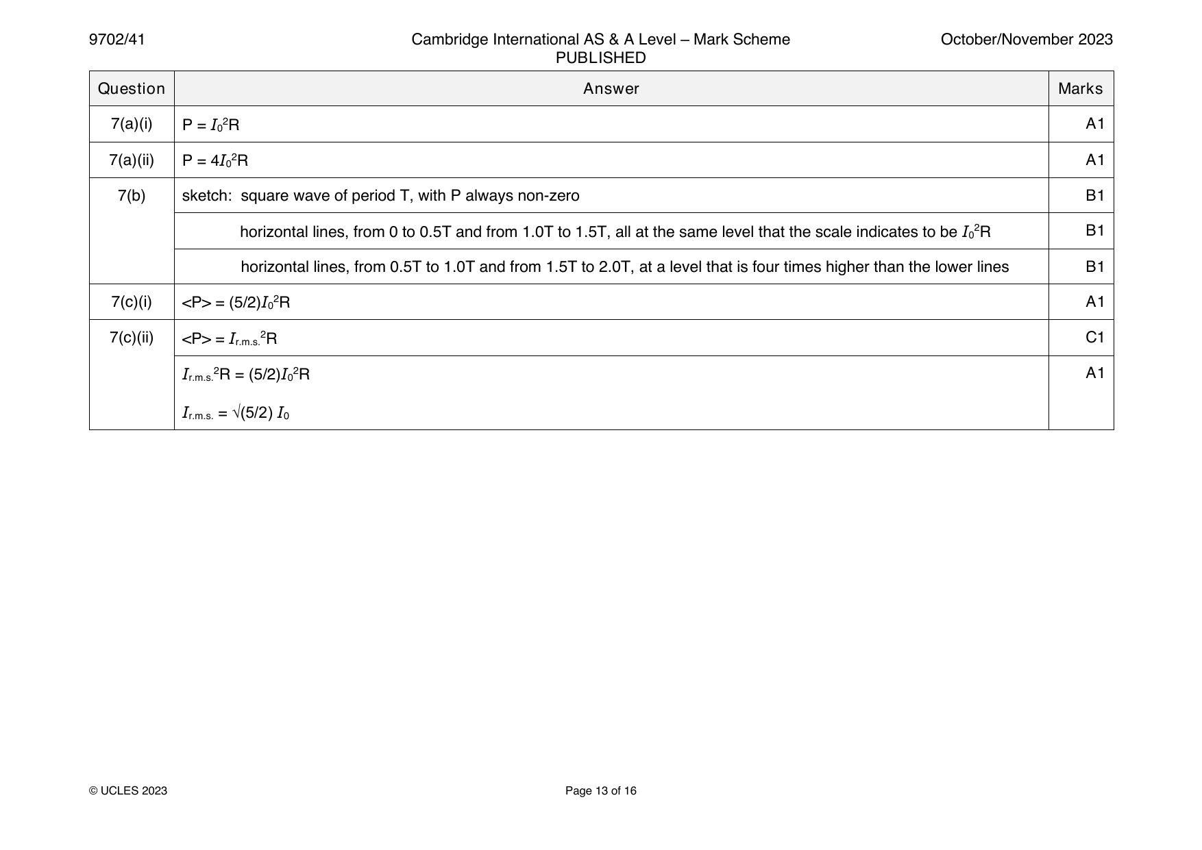 9702-2023-on-41-q07 official mark scheme page