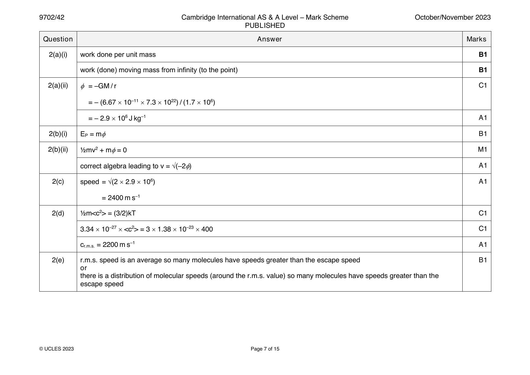 9702-2023-on-42-q02 official mark scheme page