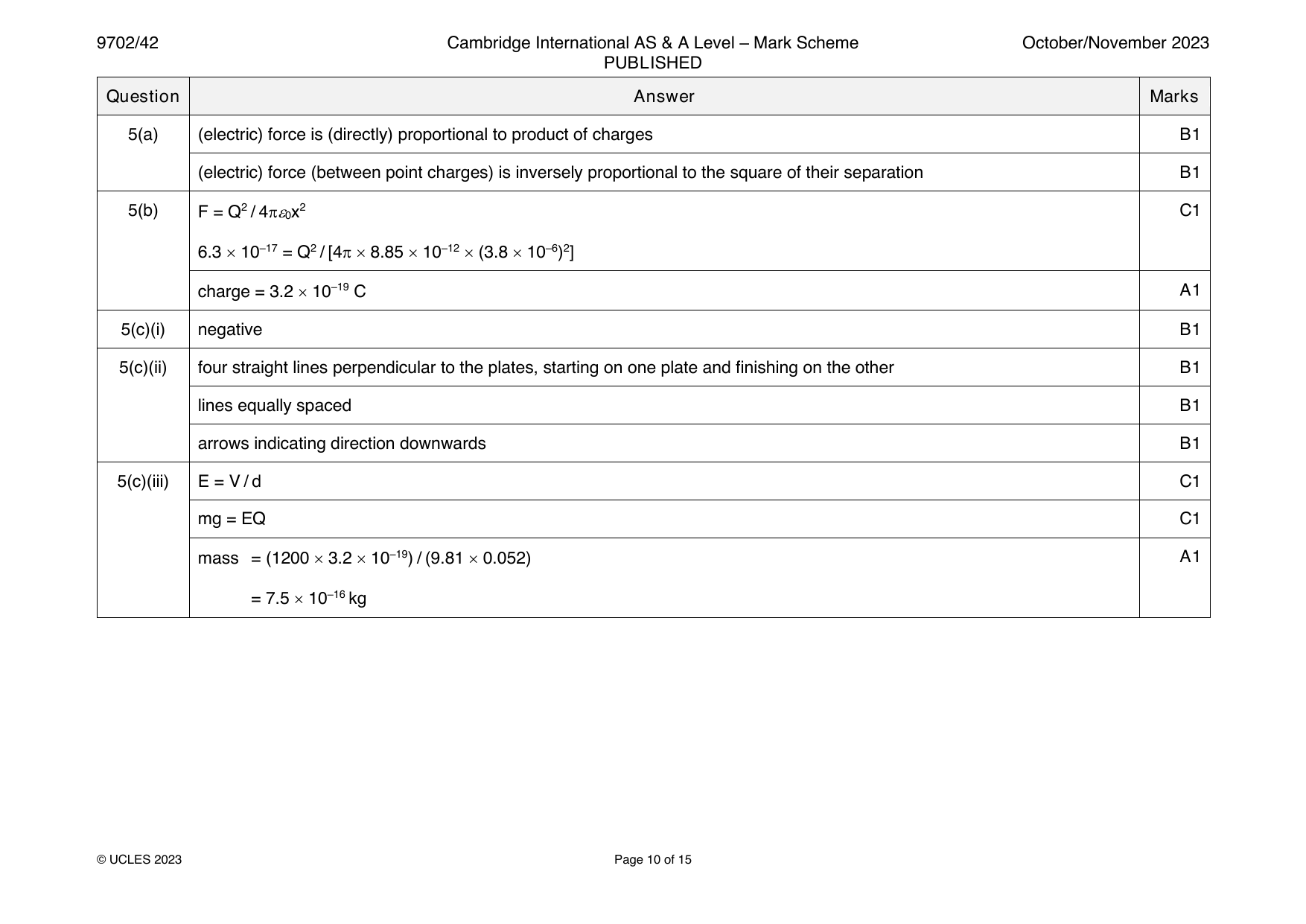 9702-2023-on-42-q05 official mark scheme page