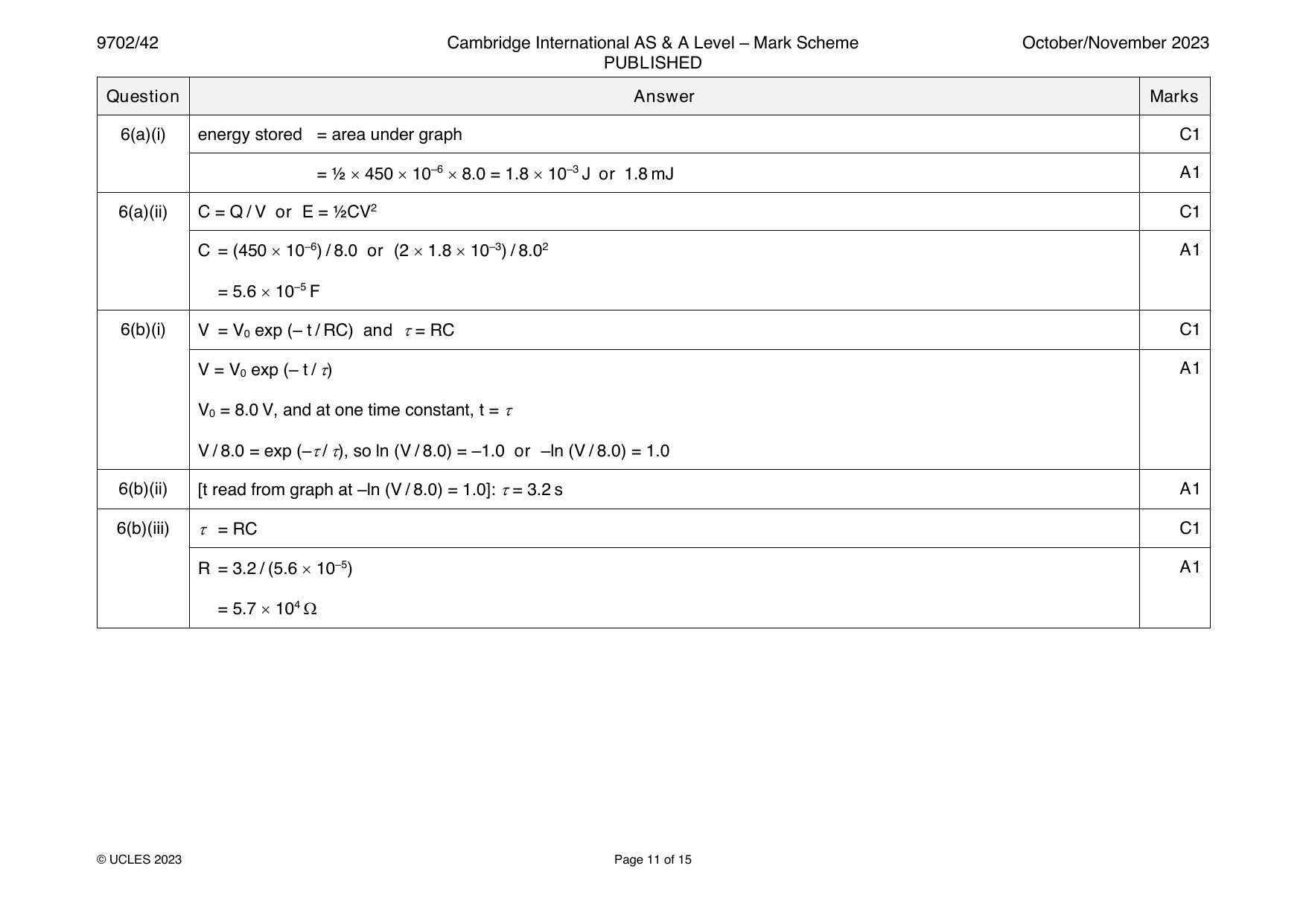 9702-2023-on-42-q06 official mark scheme page