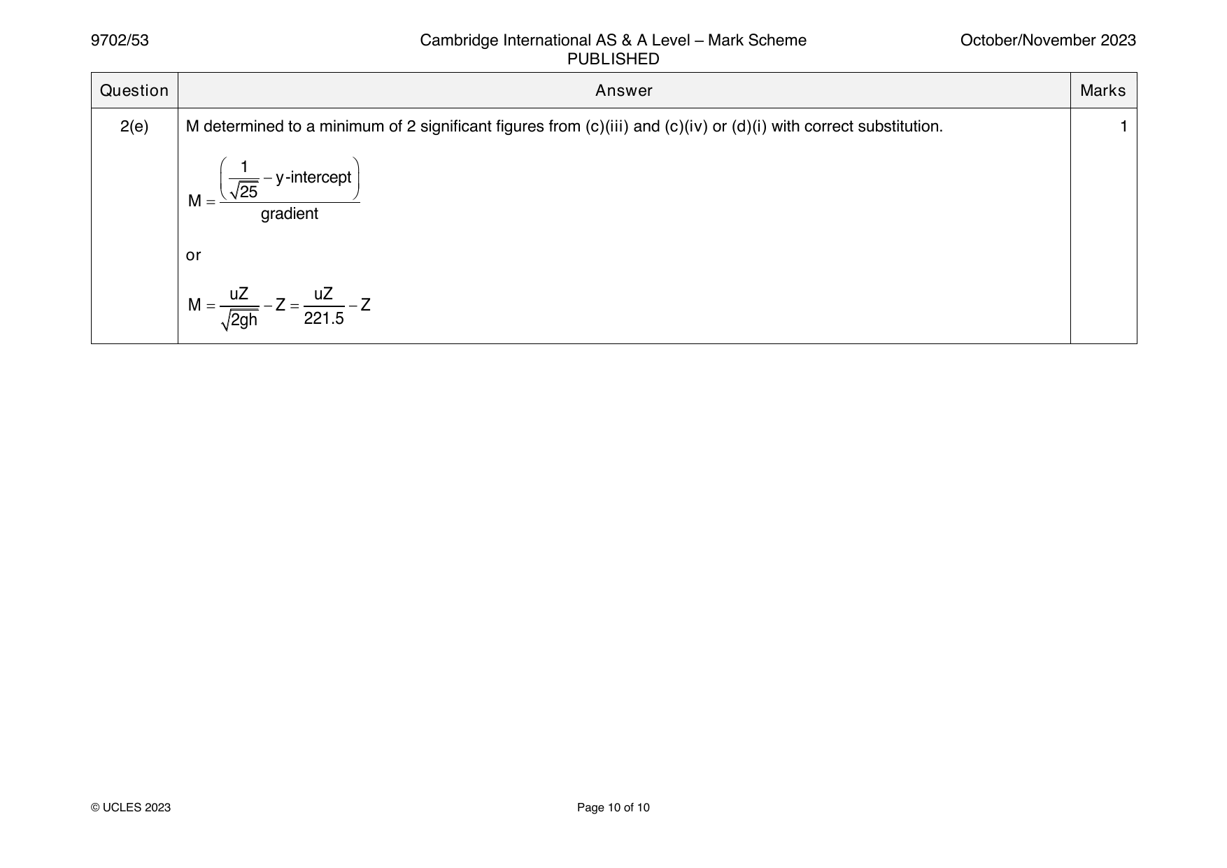 9702-2023-on-53-q02 official mark scheme page