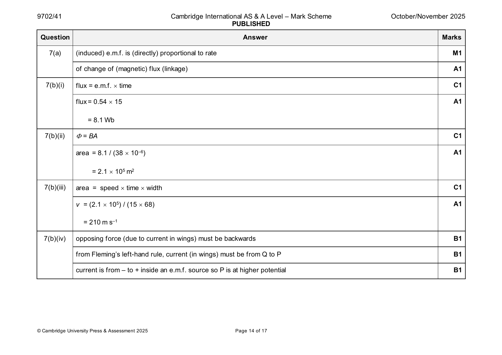 9702-2025-on-41-q07 official mark scheme page
