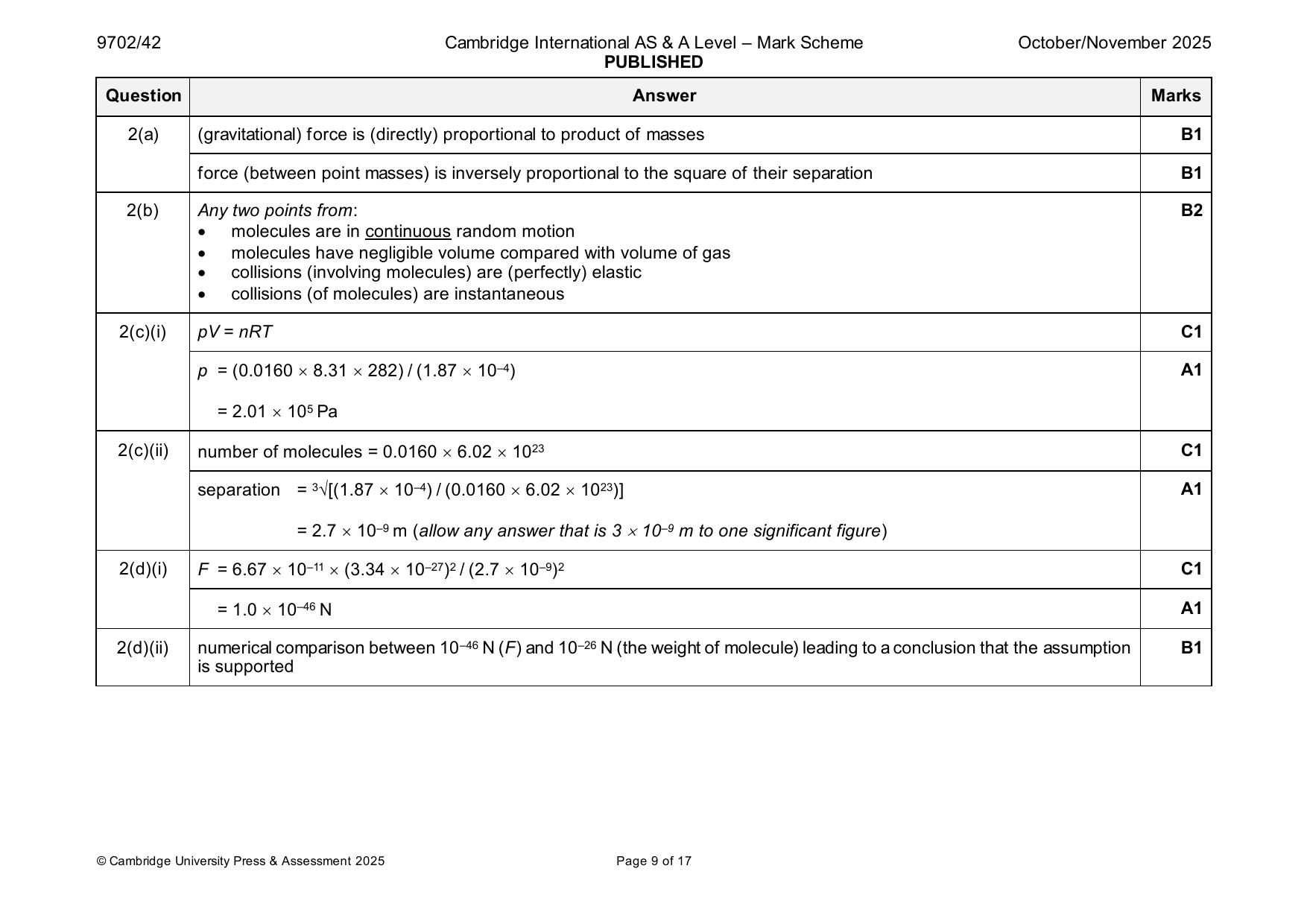 9702-2025-on-42-q02 official mark scheme page