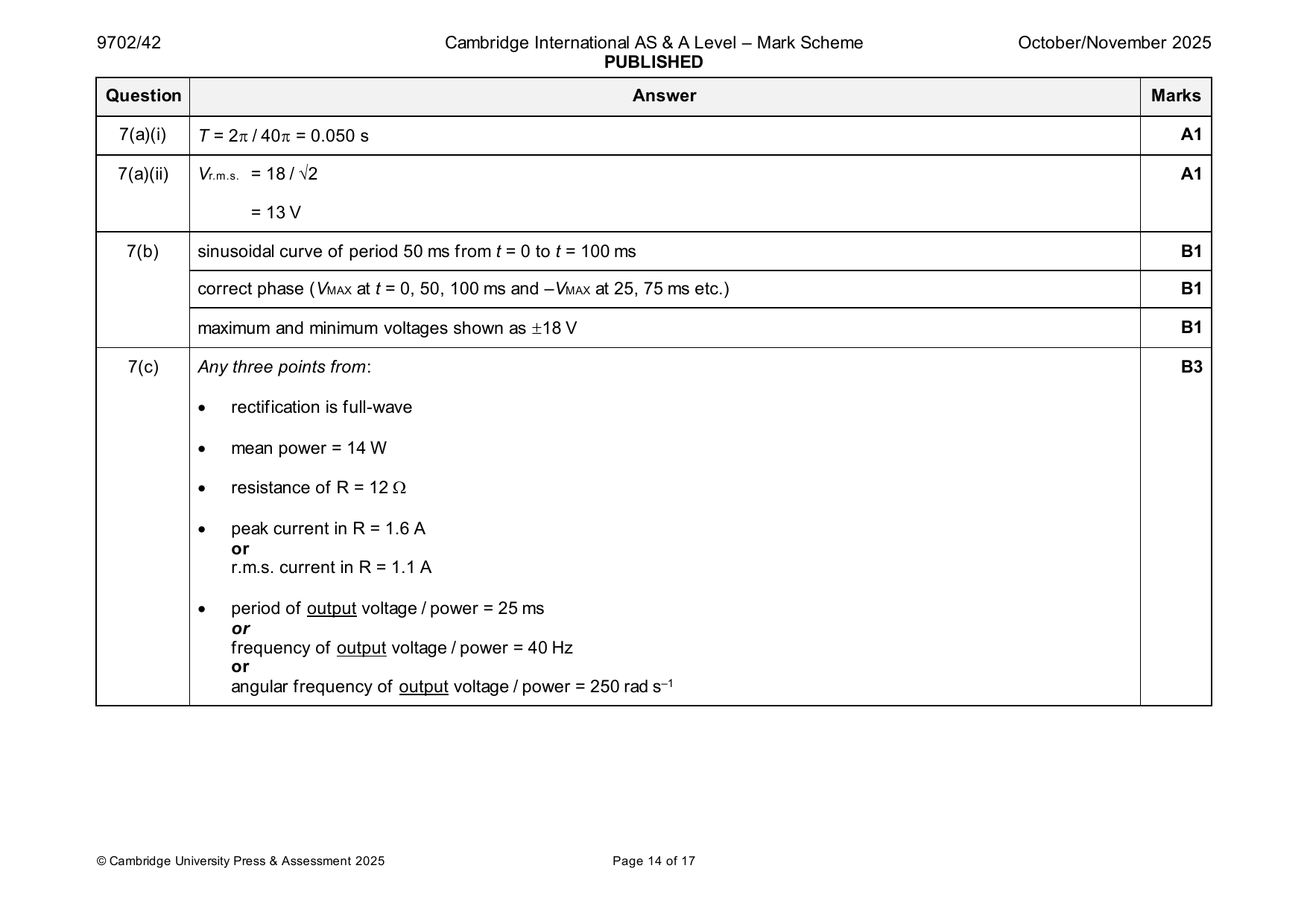 9702-2025-on-42-q07 official mark scheme page