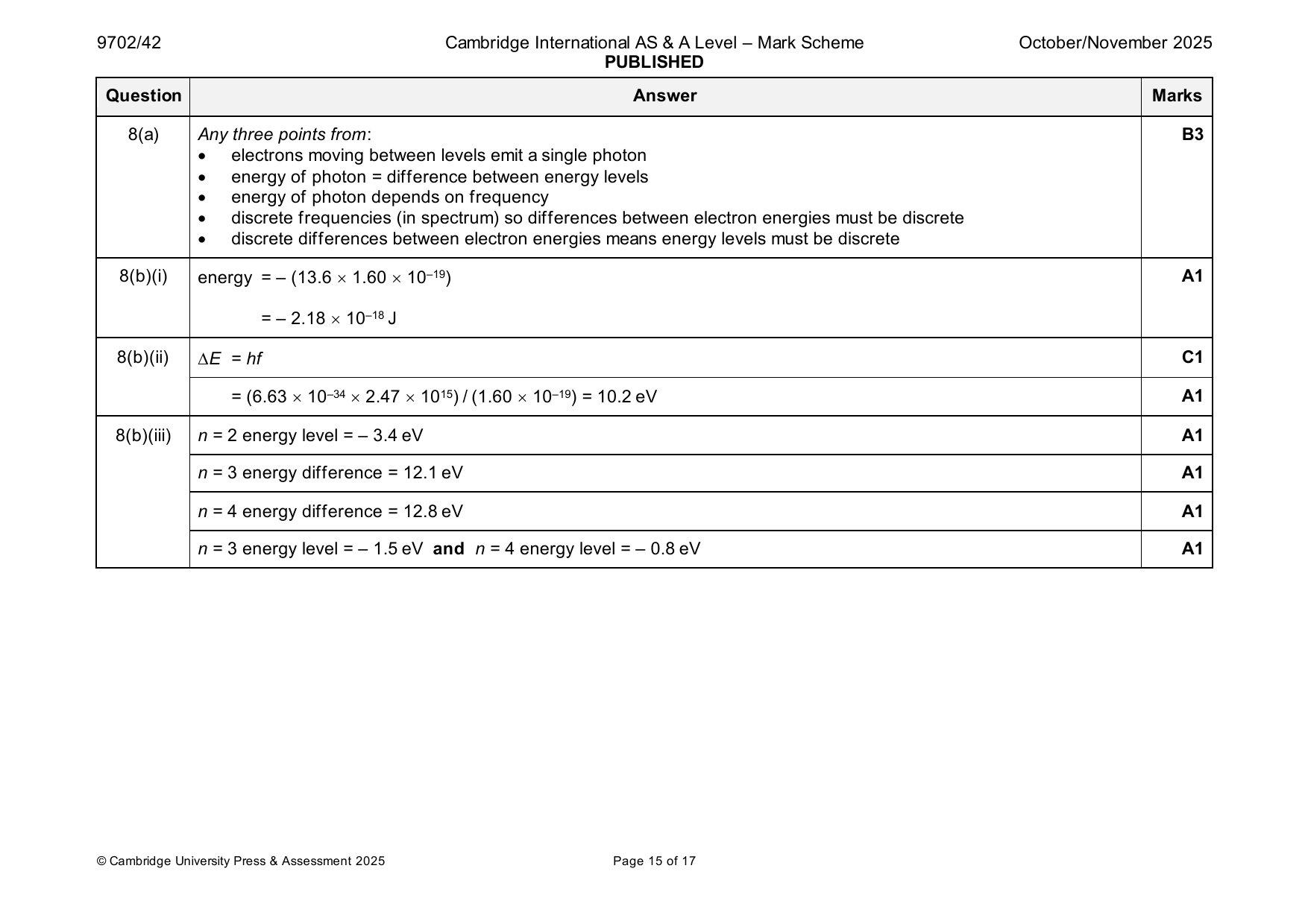 9702-2025-on-42-q08 official mark scheme page