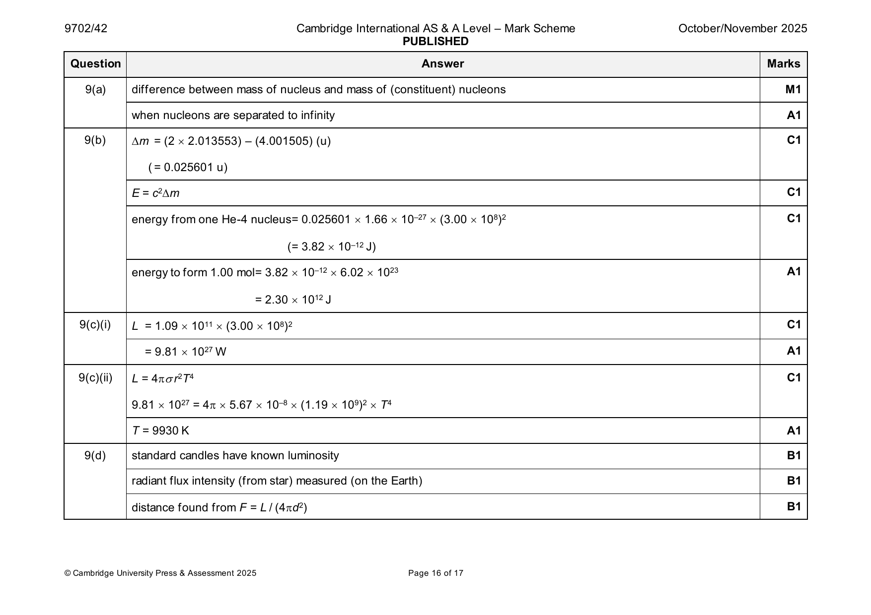 9702-2025-on-42-q09 official mark scheme page