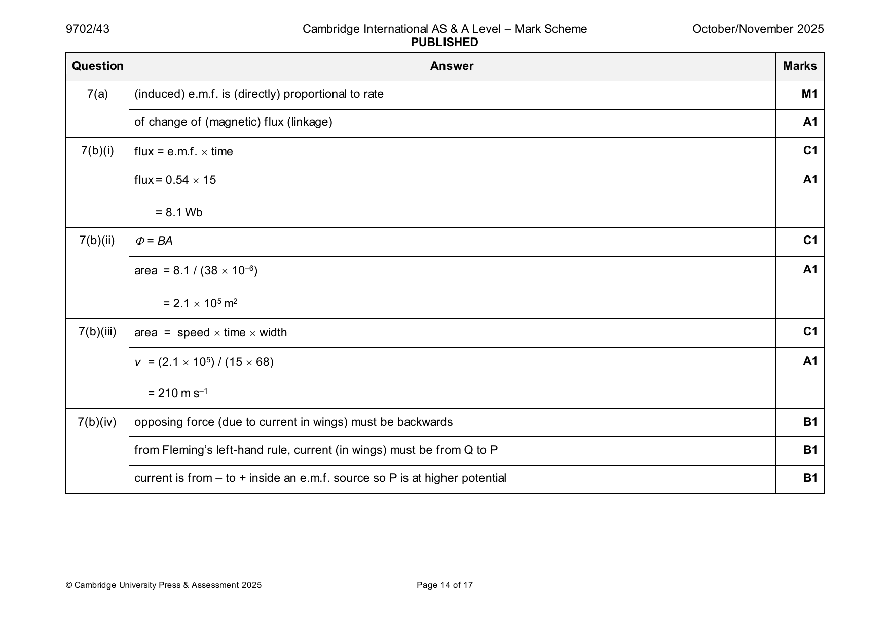 9702-2025-on-43-q07 official mark scheme page
