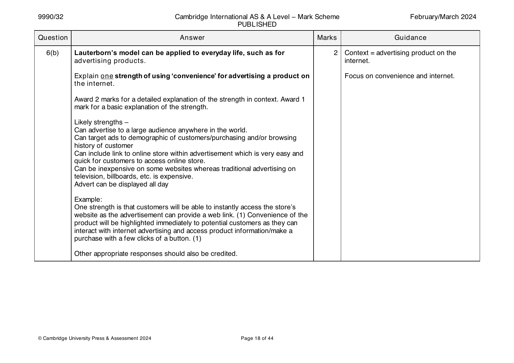 9990-2024-m-32-q06 official mark scheme page