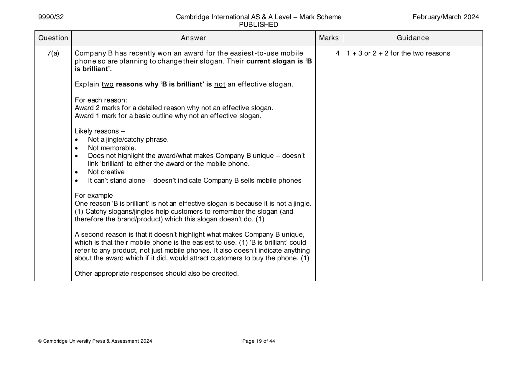 9990-2024-m-32-q07 official mark scheme page
