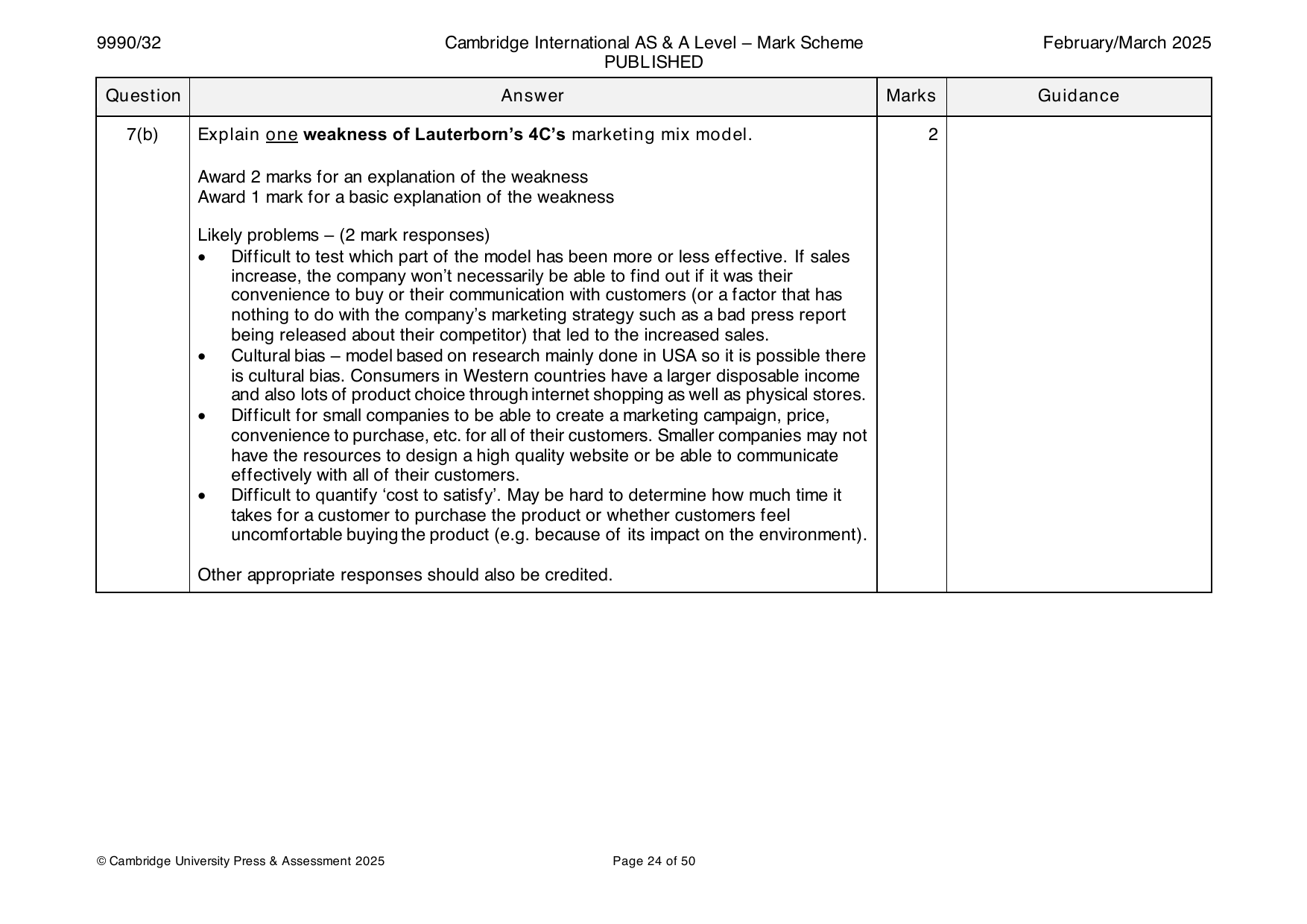 9990-2025-m-32-q07 official mark scheme page