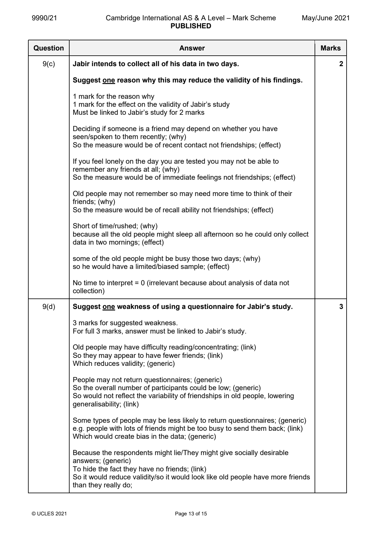 9990-2021-mj-21-q09 official mark scheme page