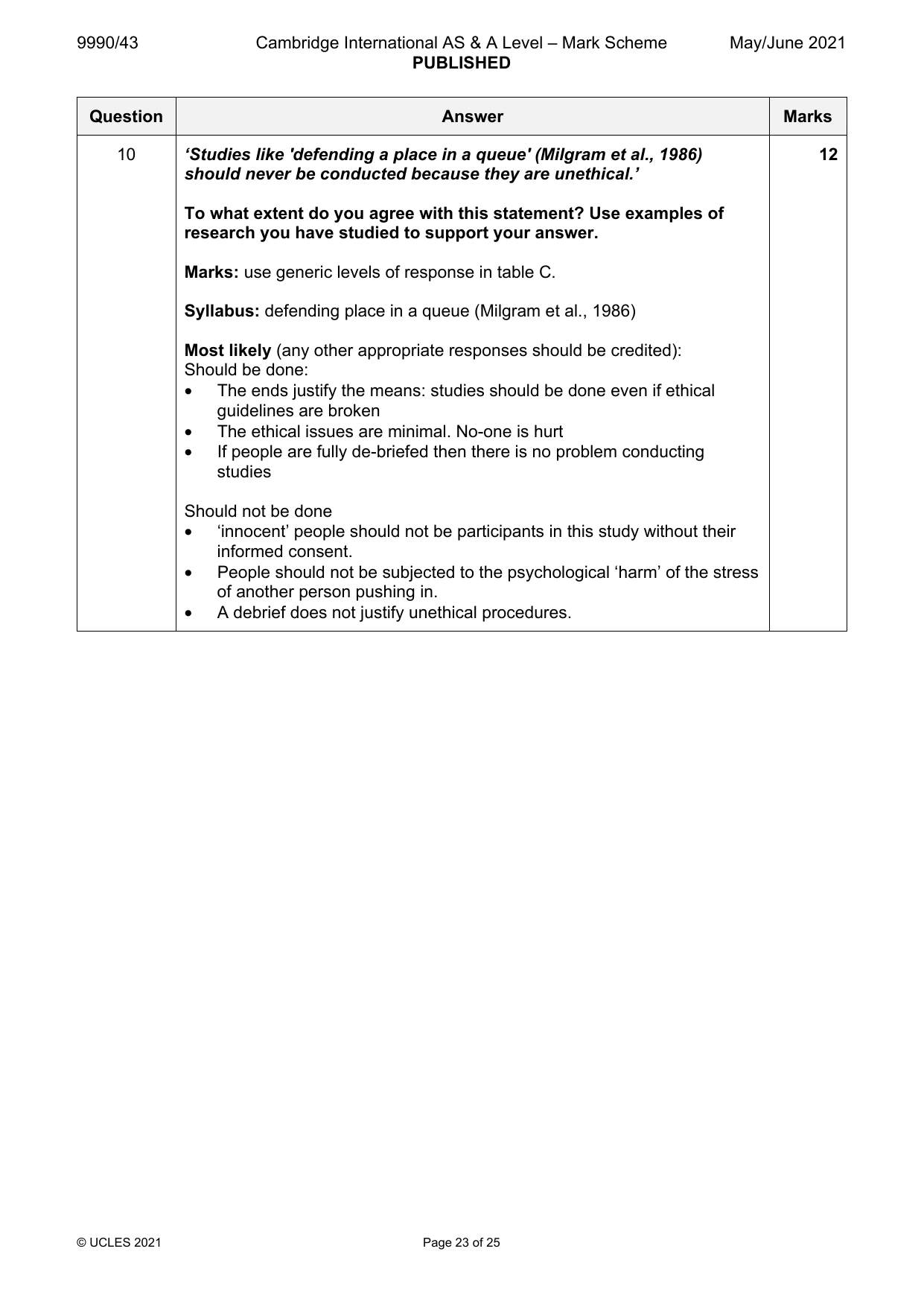 9990-2021-mj-43-q10 official mark scheme page