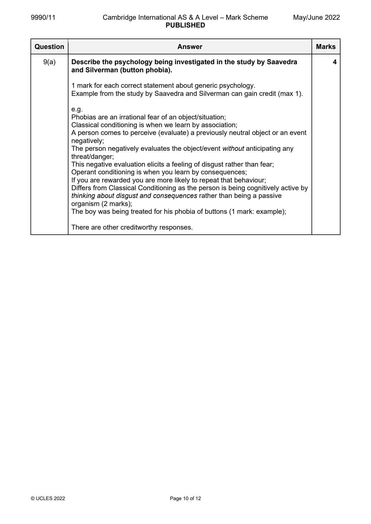 9990-2022-mj-11-q09 official mark scheme page
