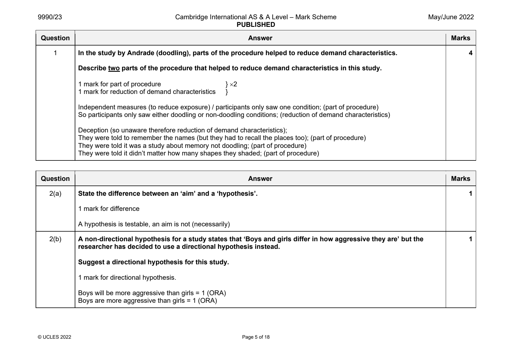 9990-2022-mj-23-q01 official mark scheme page