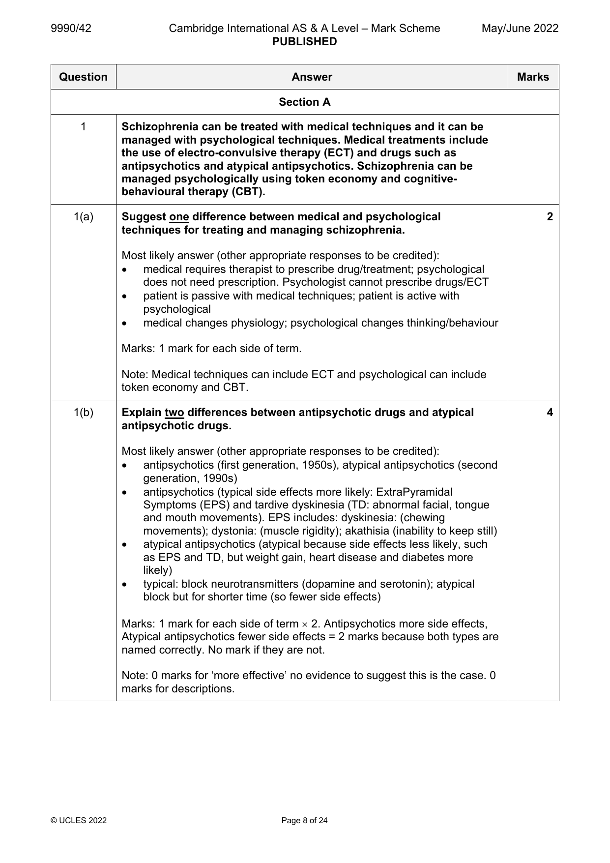 9990-2022-mj-42-q01 official mark scheme page